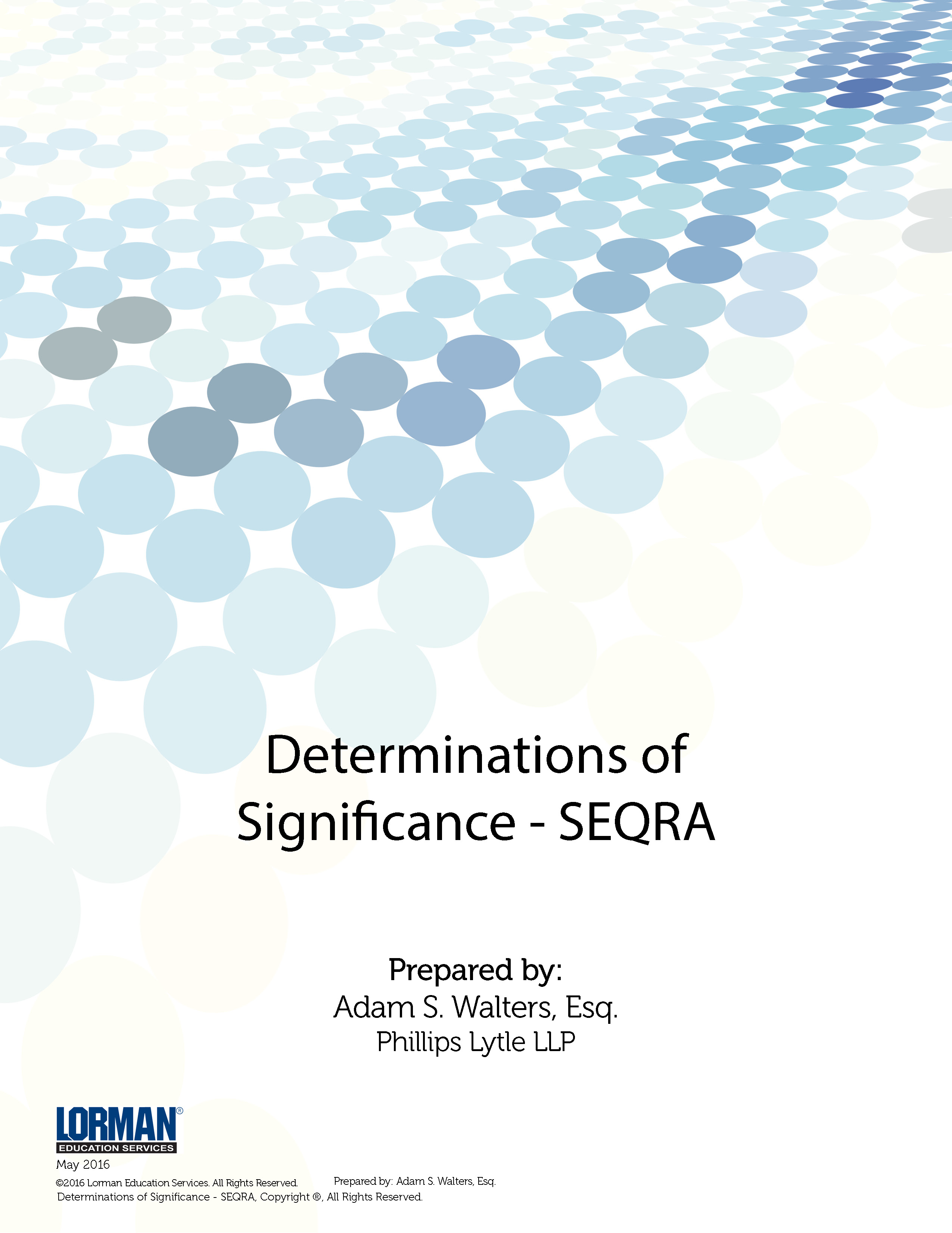 Determinations of Significance - SEQRA