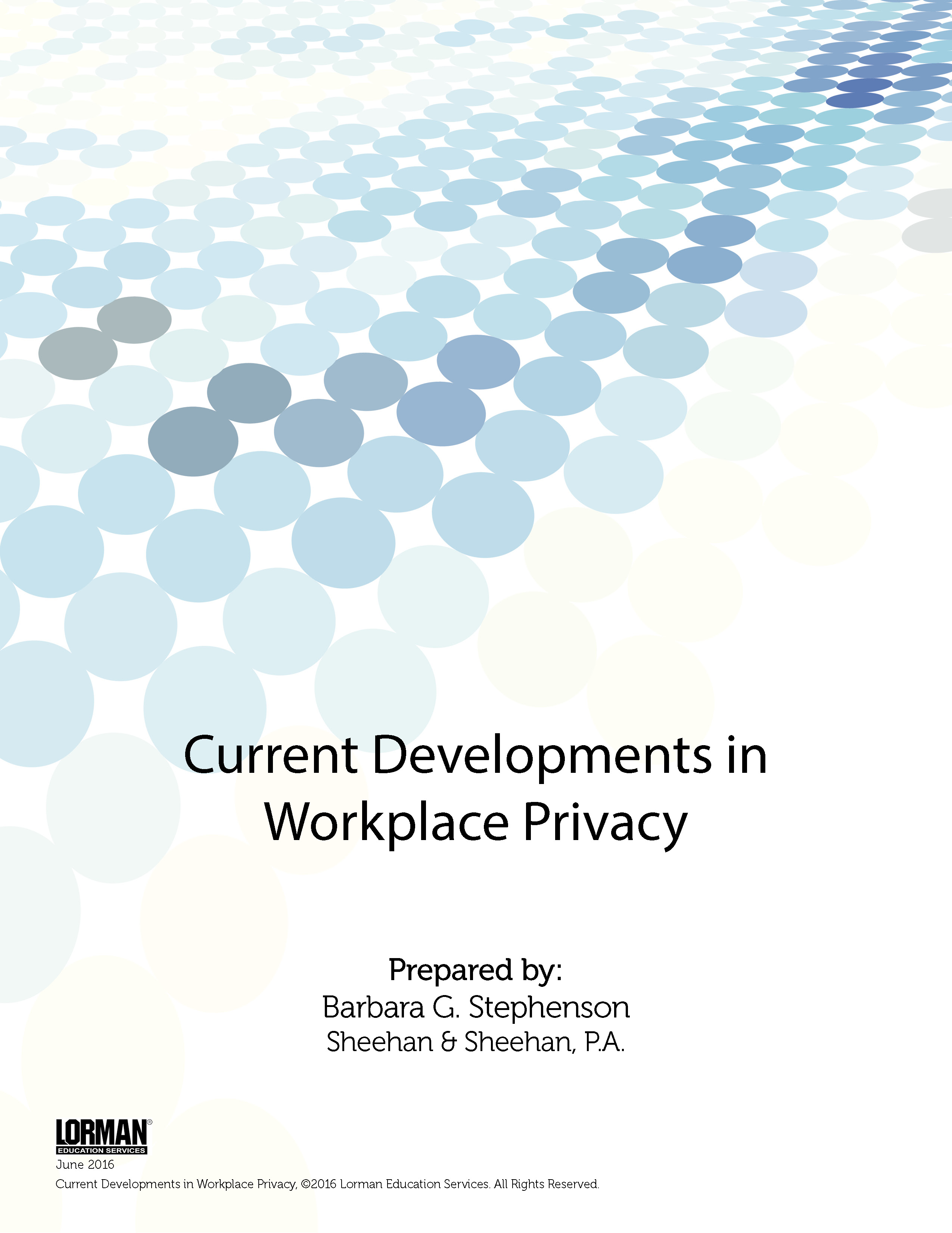 Current Developments in Workplace Privacy