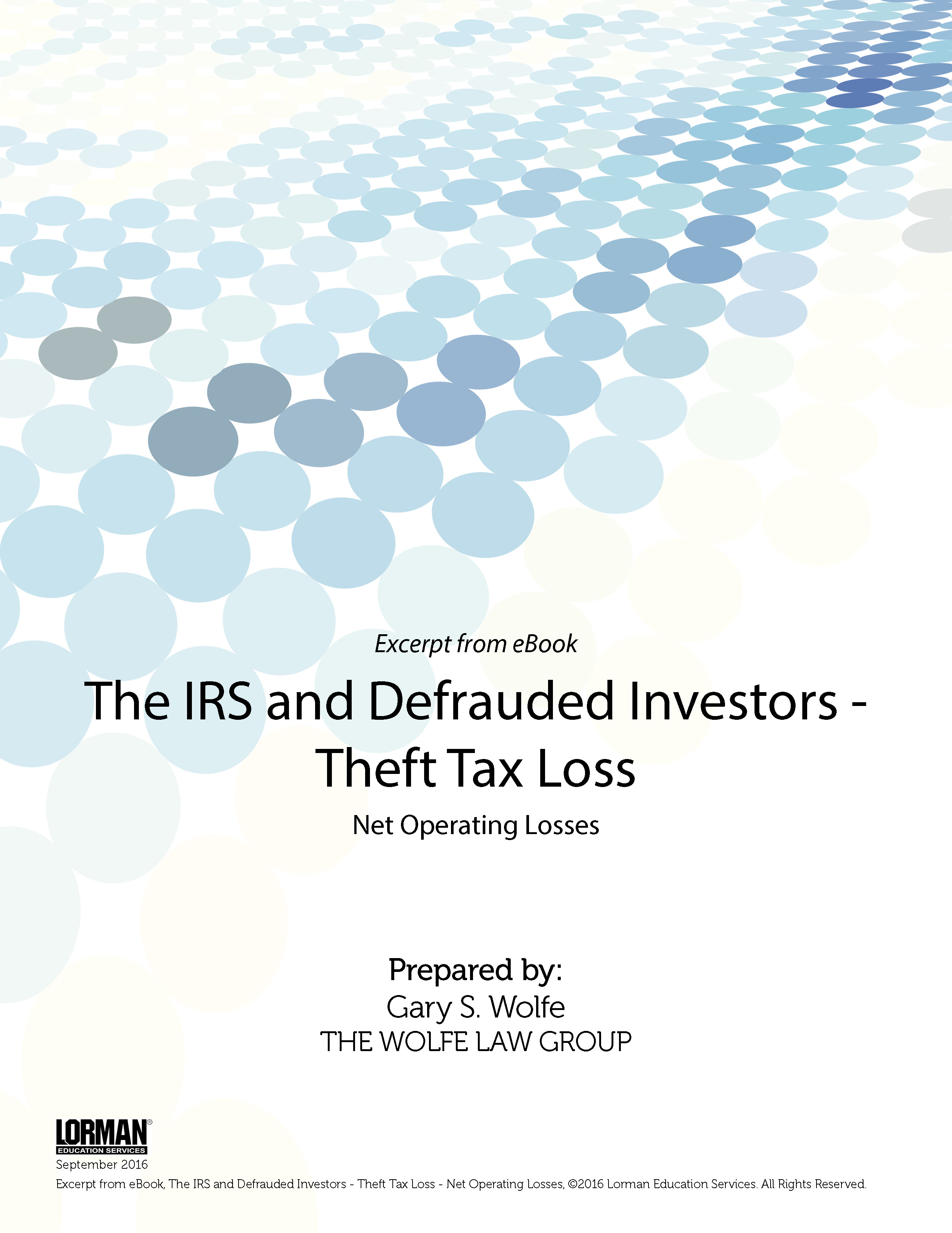 The IRS and Defrauded Investors: Theft Tax Loss - Net Operating Losses