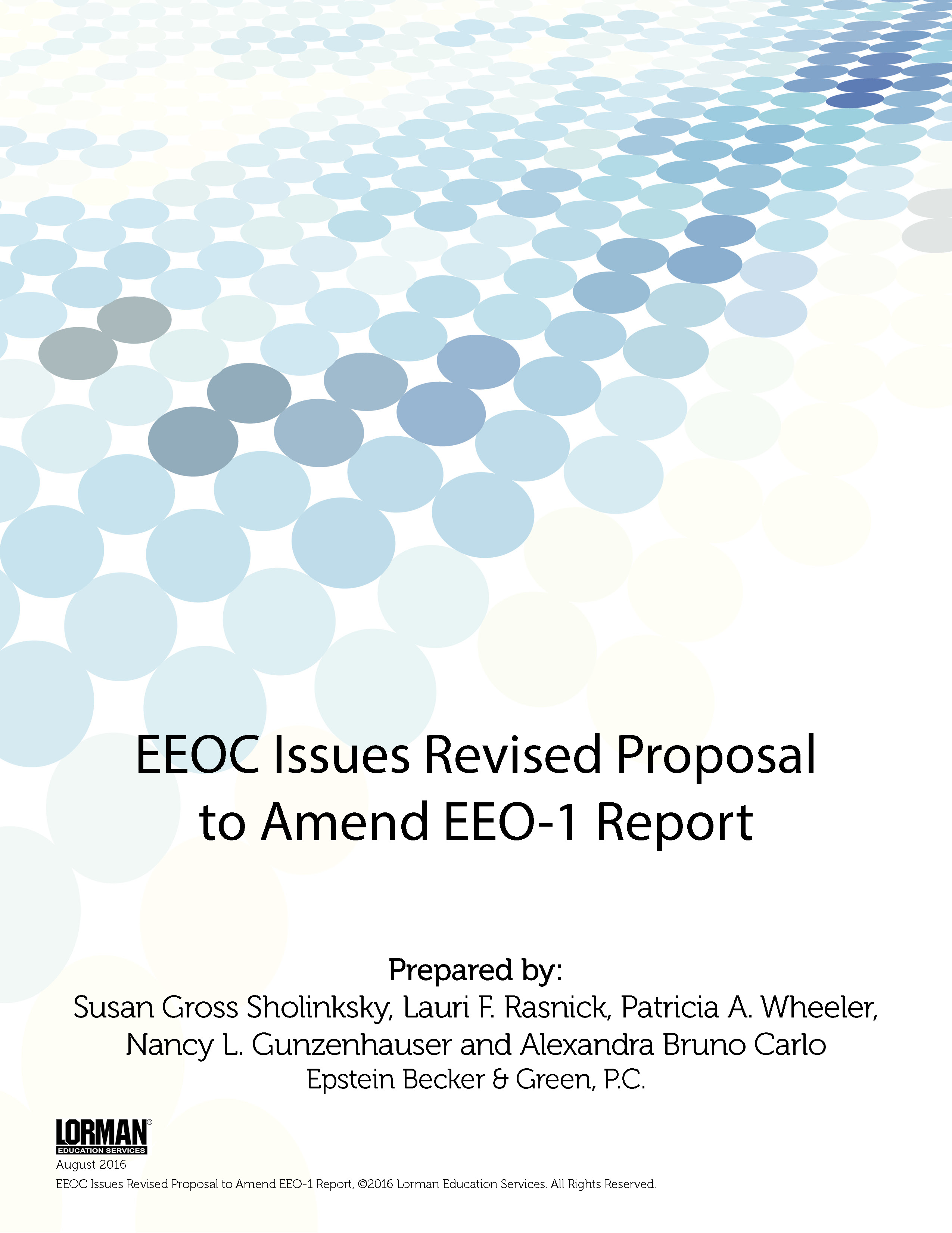 EEOC Issues Revised Proposal  to Amend EEO-1 Report