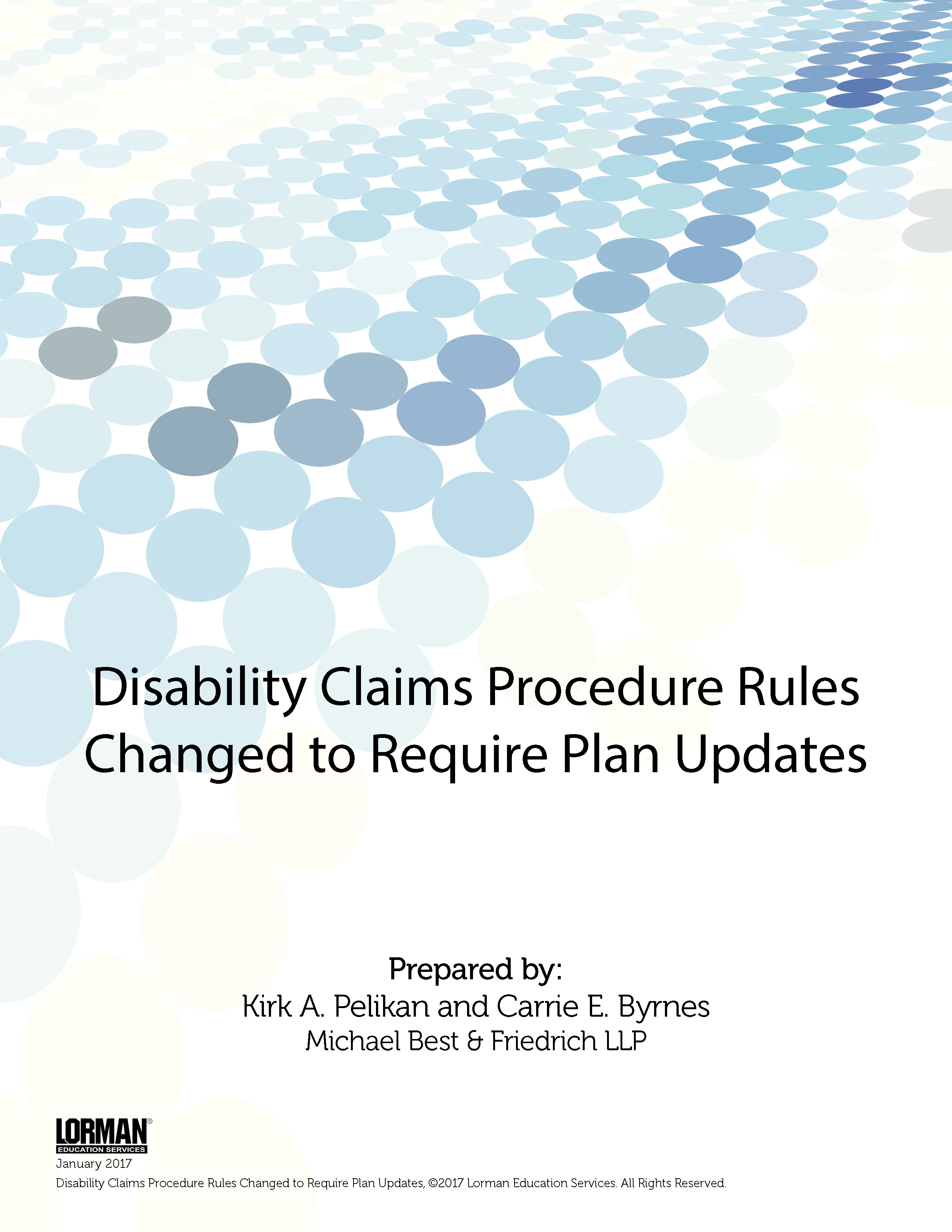 Disability Claims Procedure Rules Changed to Require Plan Updates
