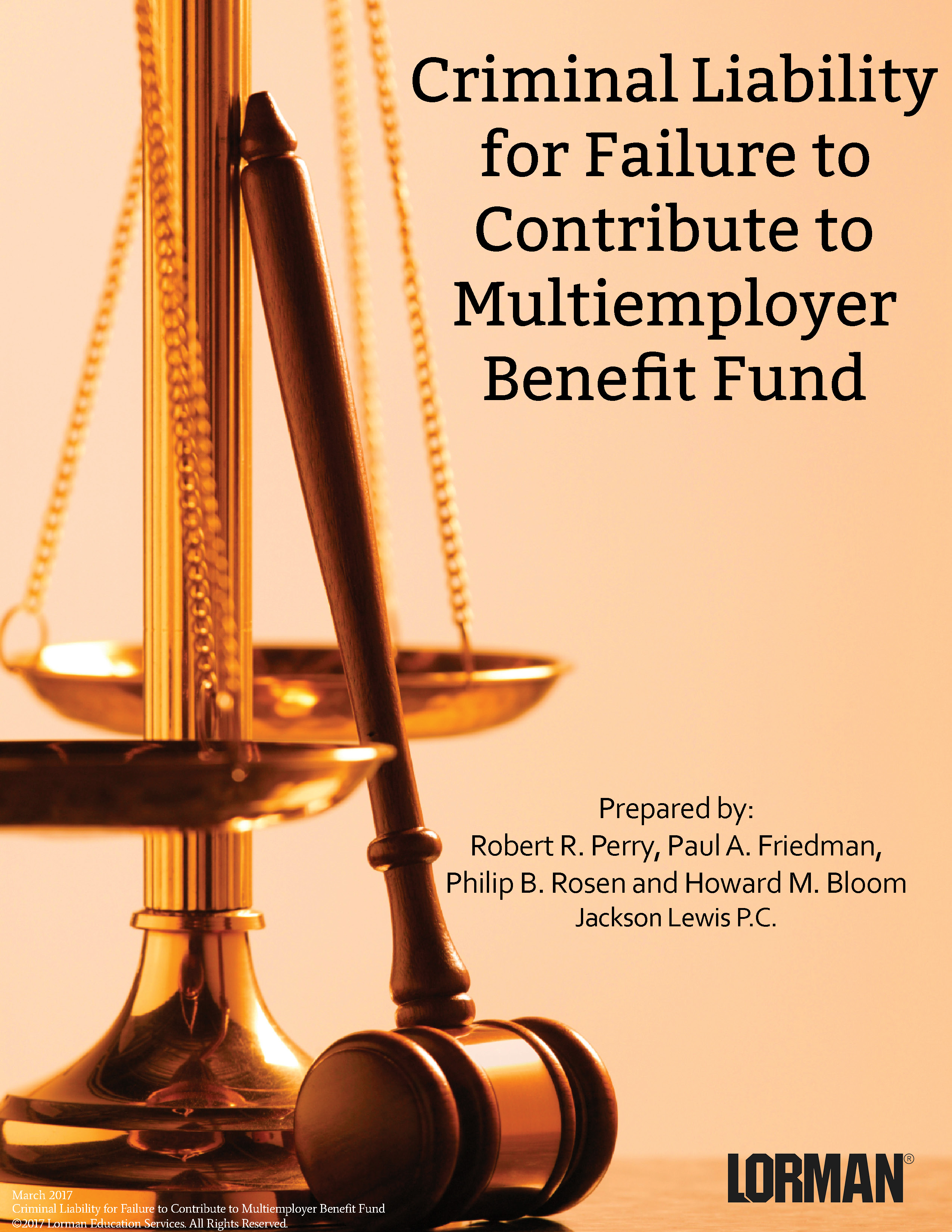 Criminal Liability for Failure to Contribute to Multiemployer Benefit Fund?