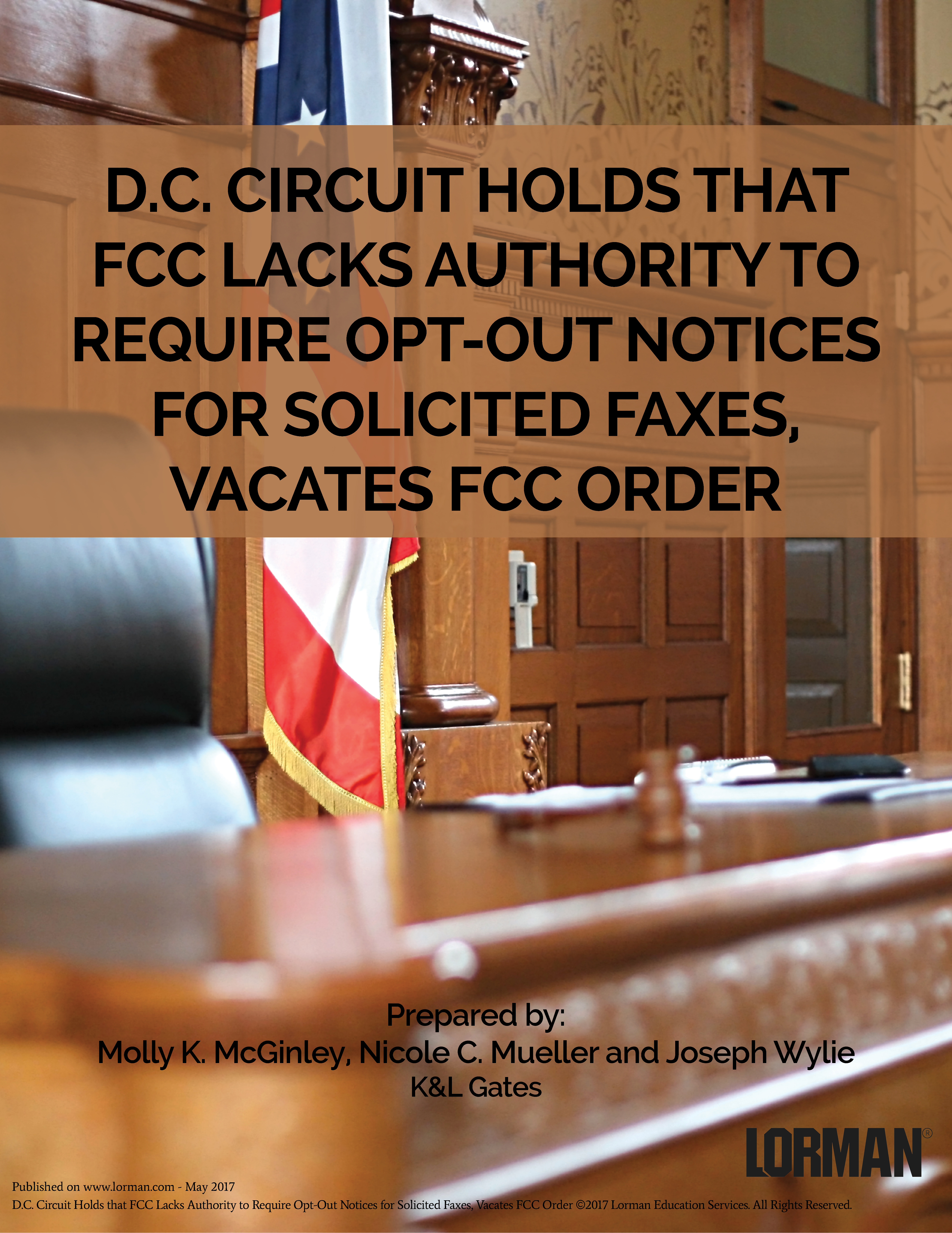 D.C. Circuit: FCC Lacks Authority to Require Opt-Out Notices for Solicited Faxes, Vacates FCC Order