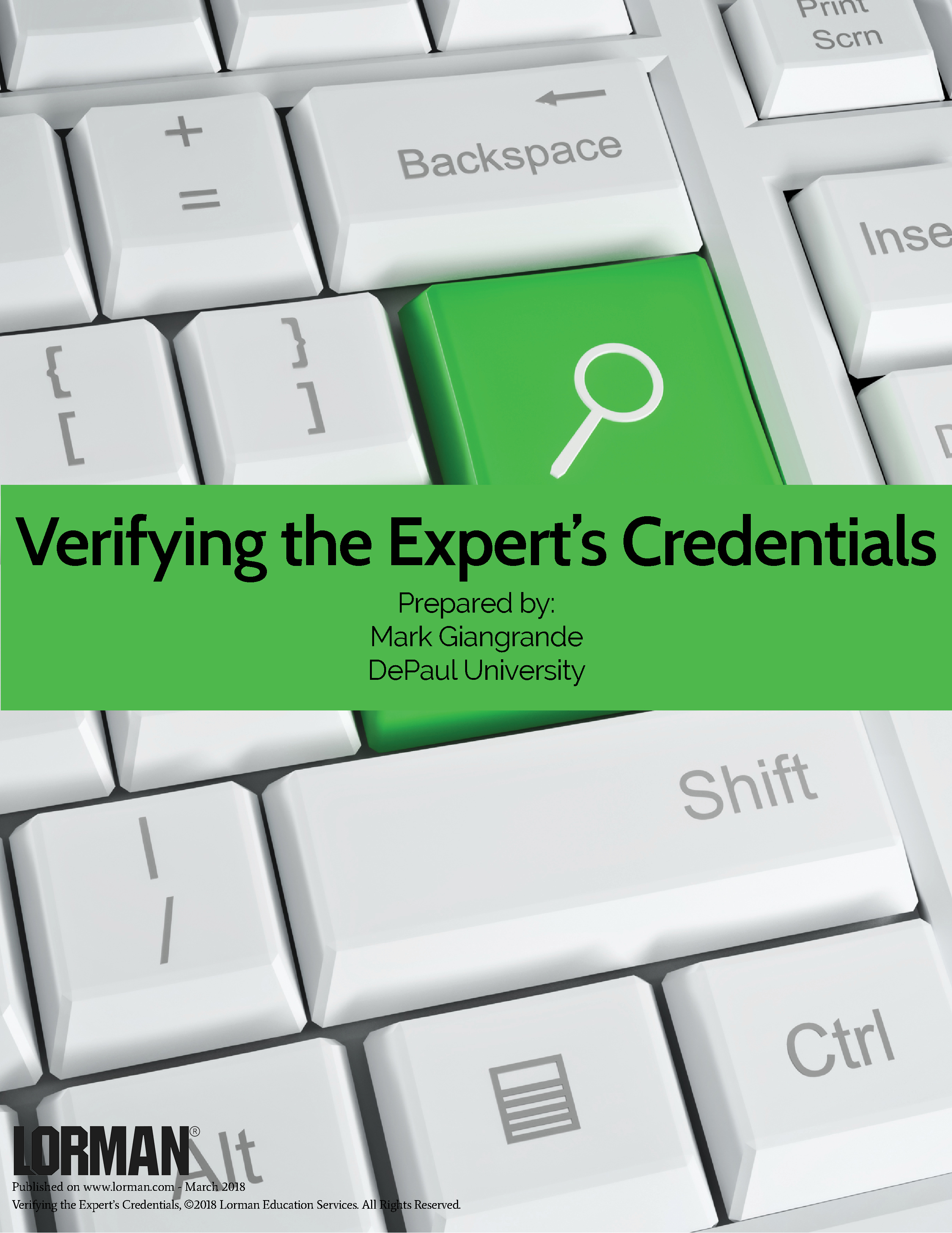 Verifying the Expert’s Credentials