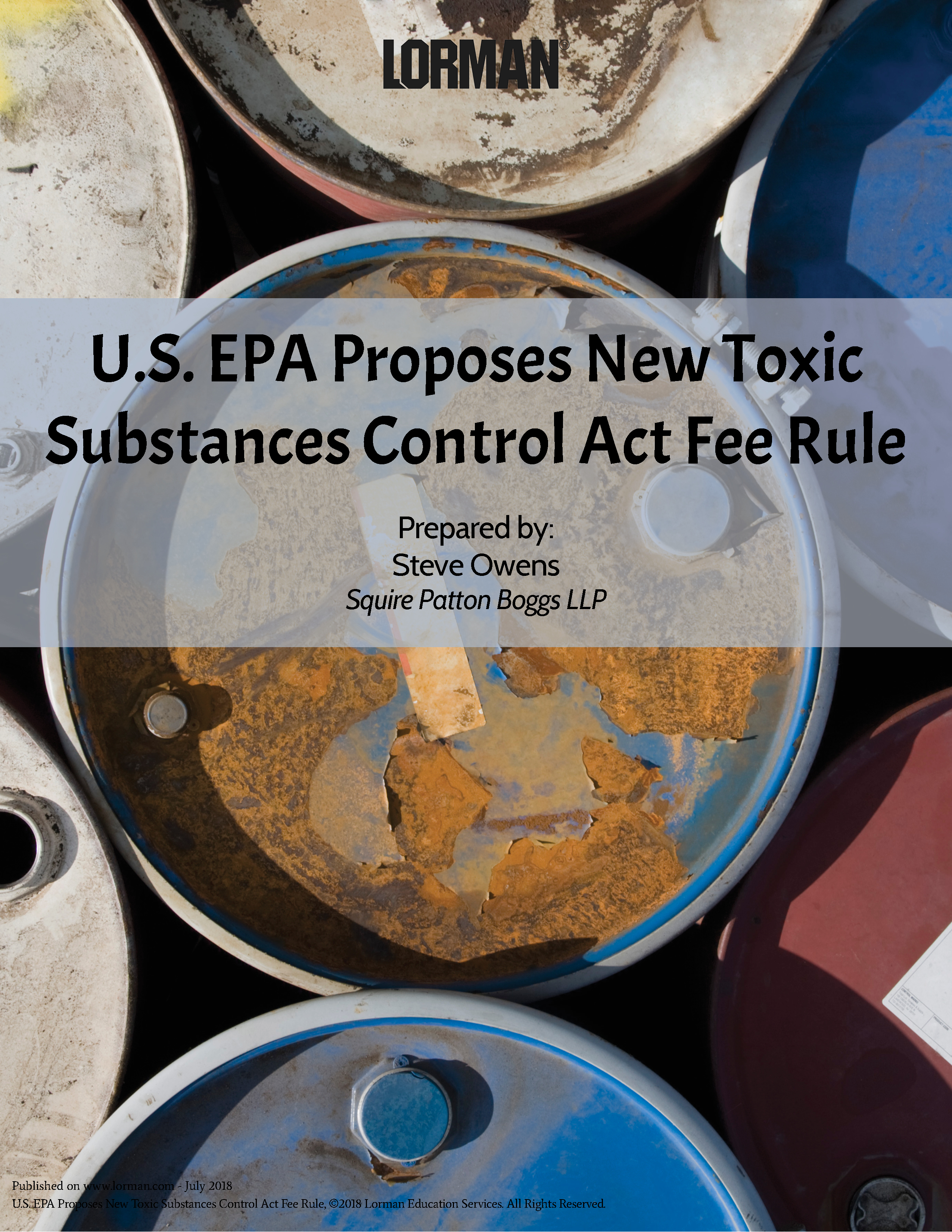 U.S. EPA Proposes New Toxic Substances Control Act Fee Rule