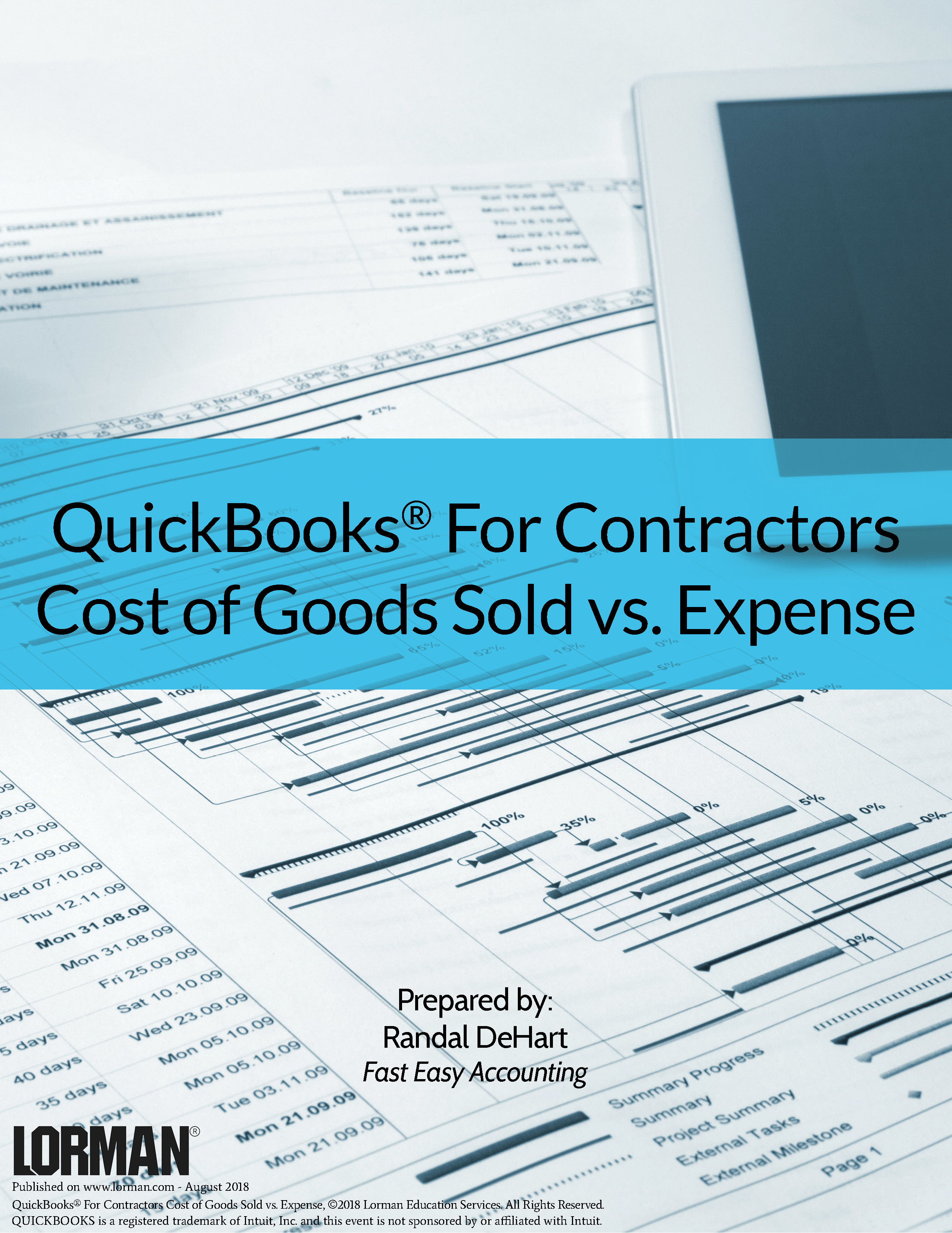 QuickBooks® For Contractors Cost of Goods Sold vs. Expense