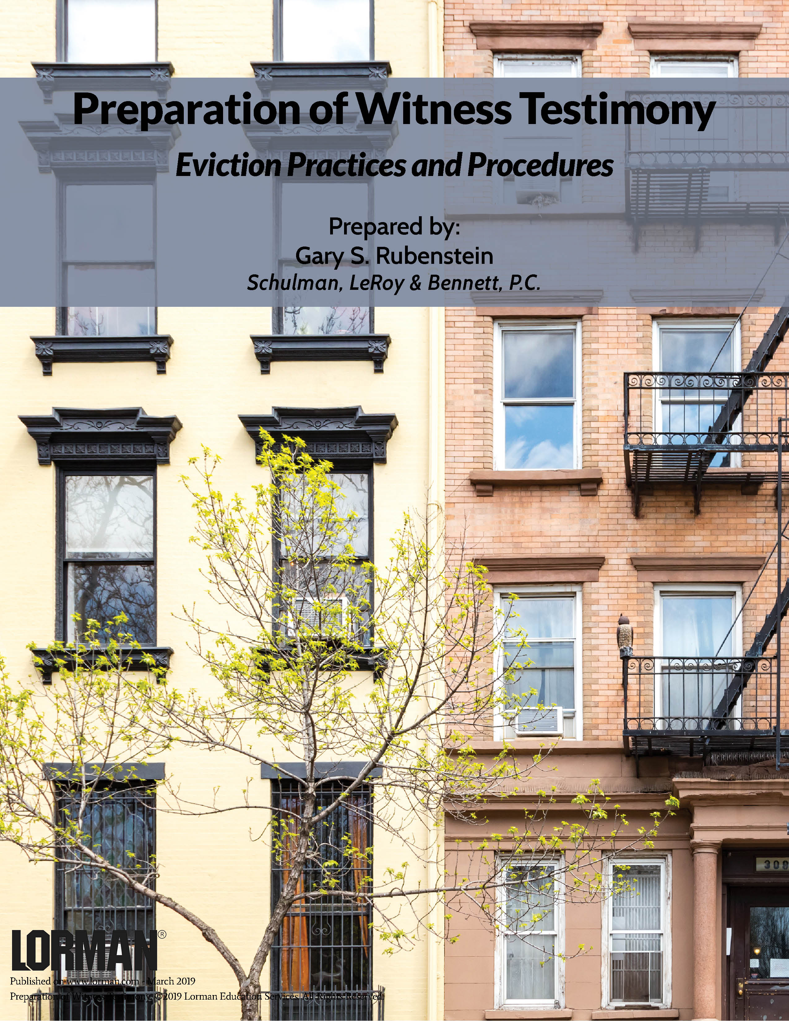 Preparation of Witness Testimony - Eviction Practices and Procedures