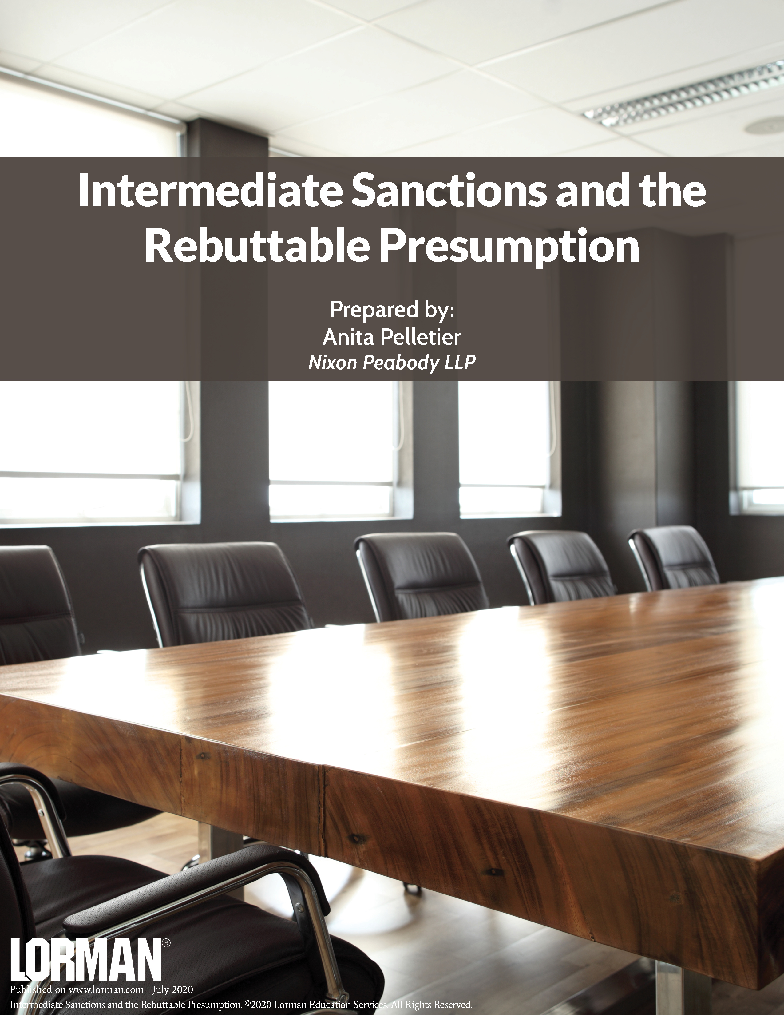 Intermediate Sanctions and the Rebuttable Presumption