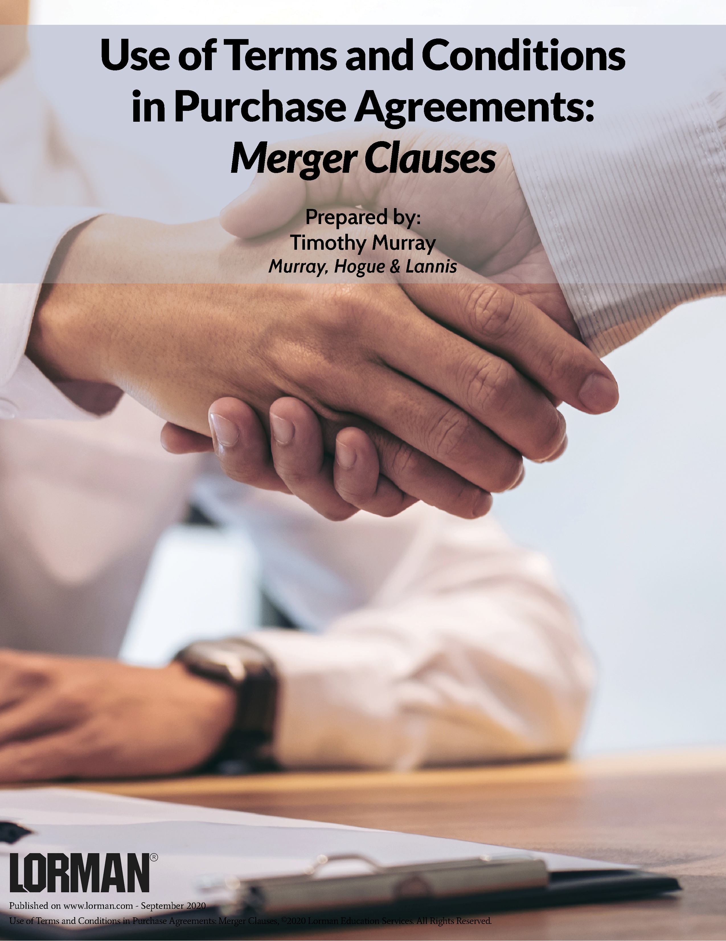 Use of Terms and Conditions in Purchase Agreements: Merger Clauses