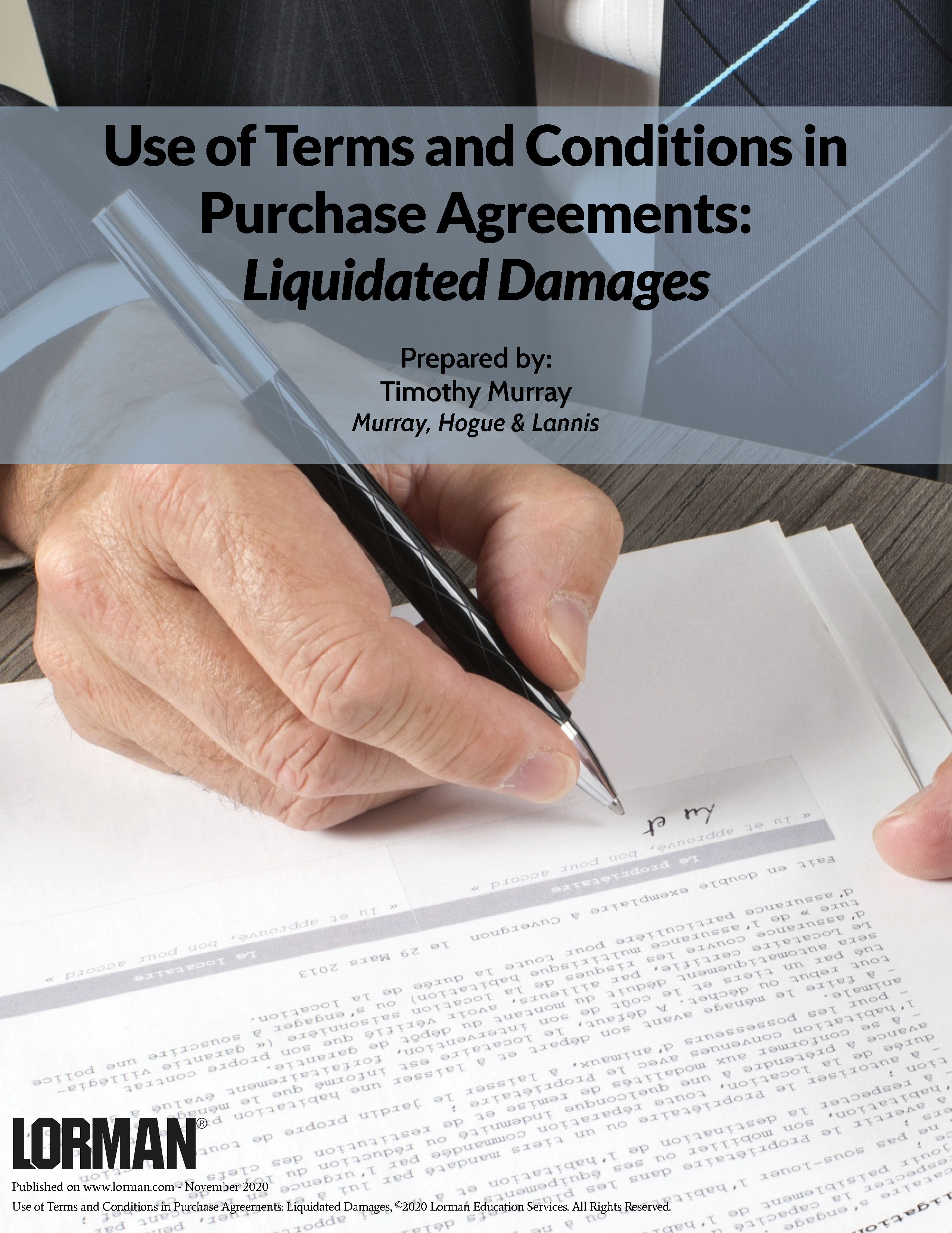 Use of Terms and Conditions in Purchase Agreements: Liquidated Damages