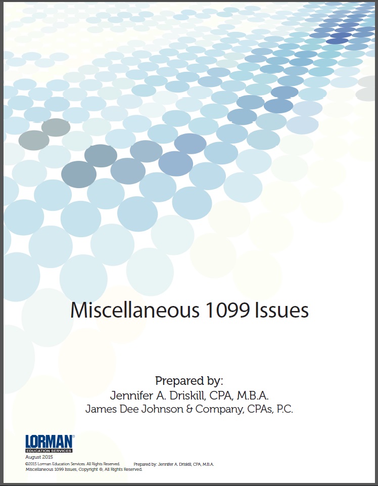 Miscellaneous 1099 Issues