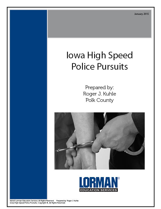 Iowa High Speed Police Pursuits