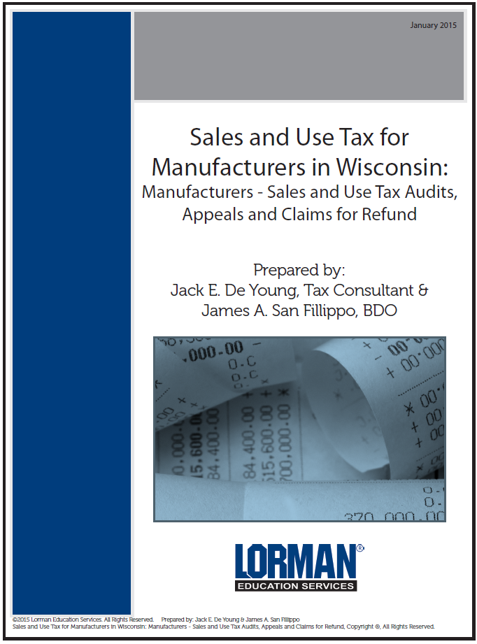 Sales and Use Tax for Manufacturers in Wisconsin