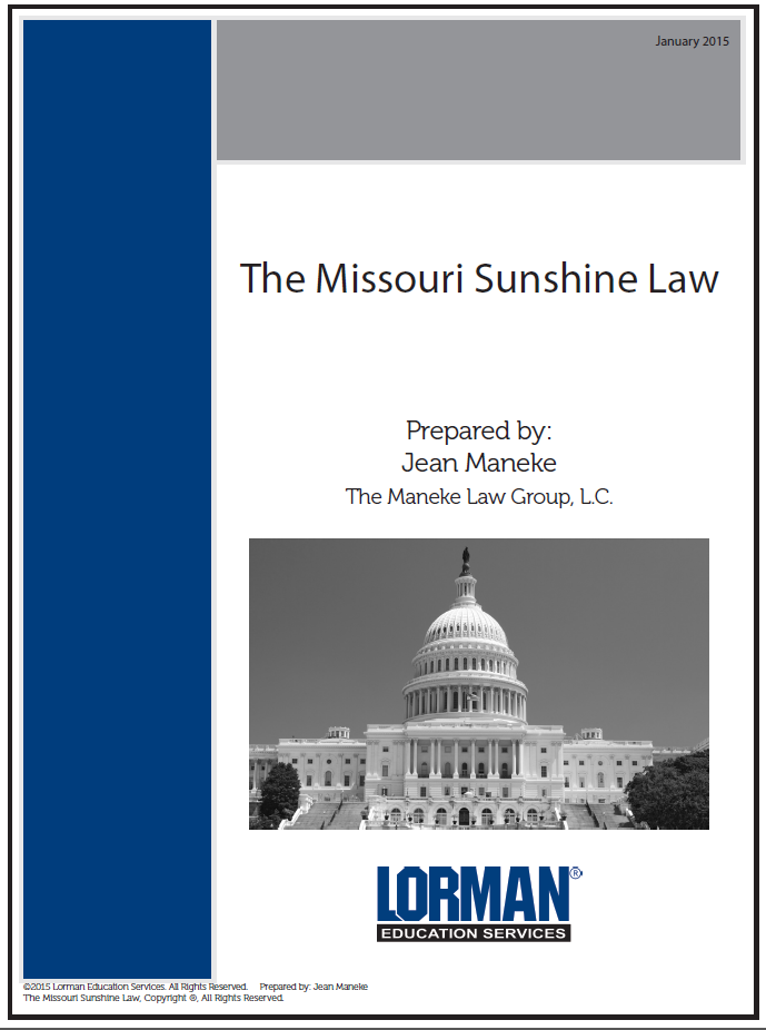 The Missouri Sunshine Law