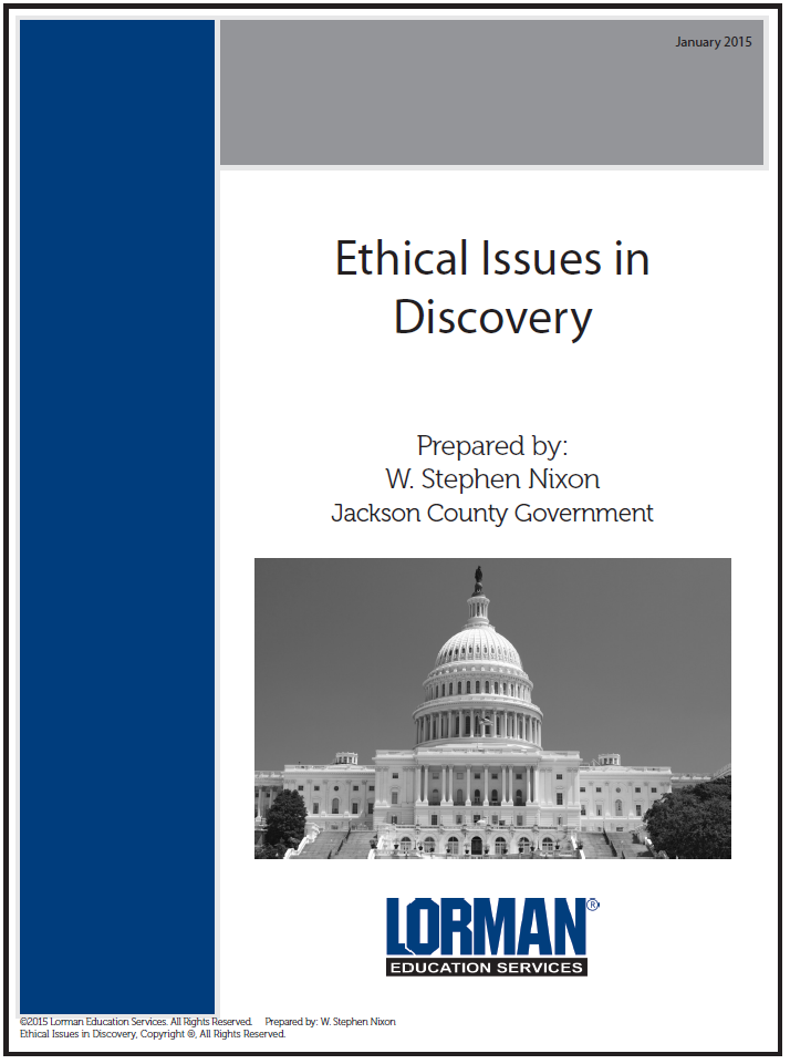 Ethical Issues in Discovery