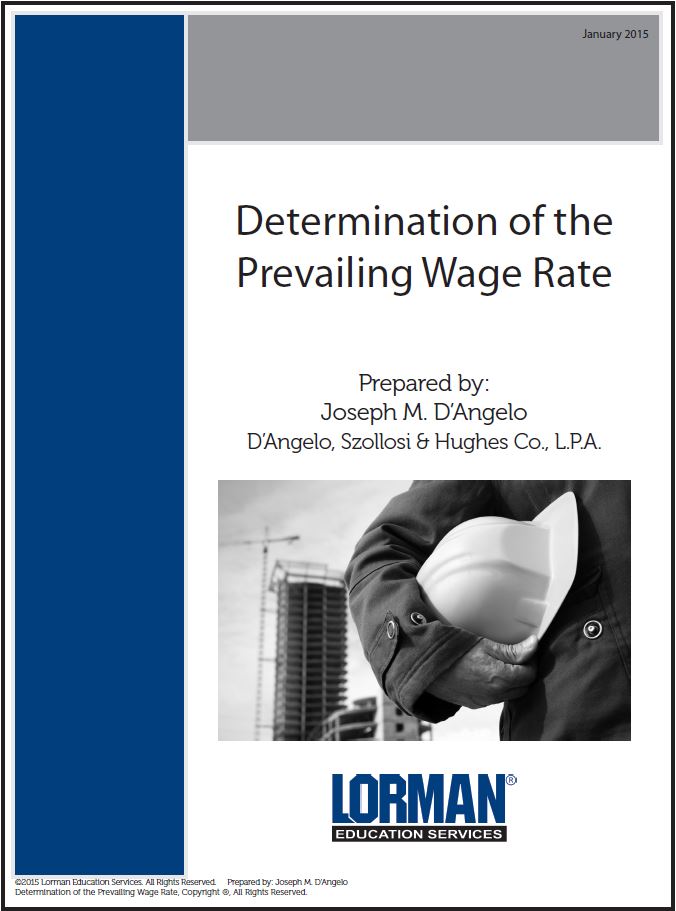 Determination of the Prevailing Wage Rate