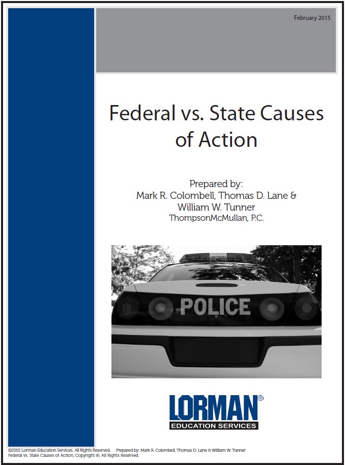 Federal vs. State Causes of Action
