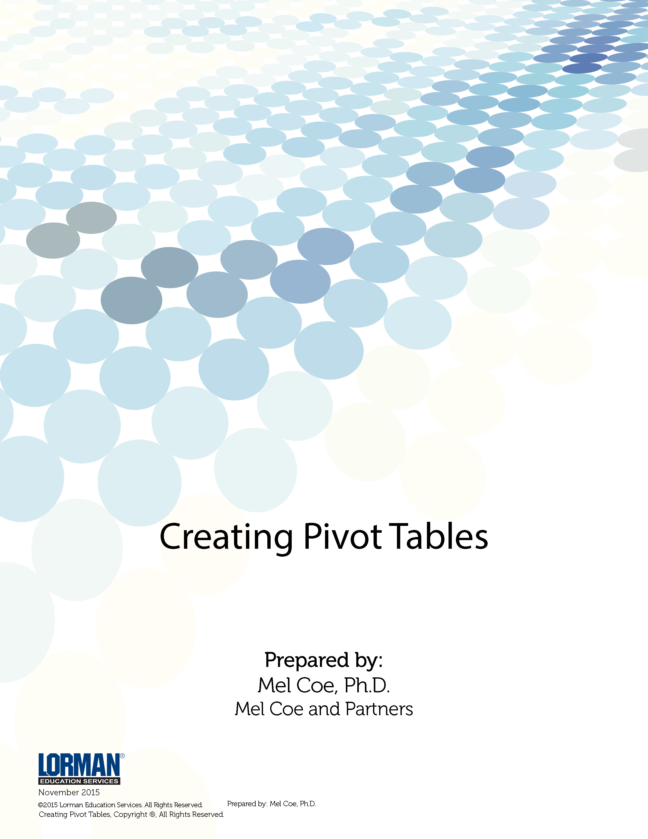 Creating Pivot Tables