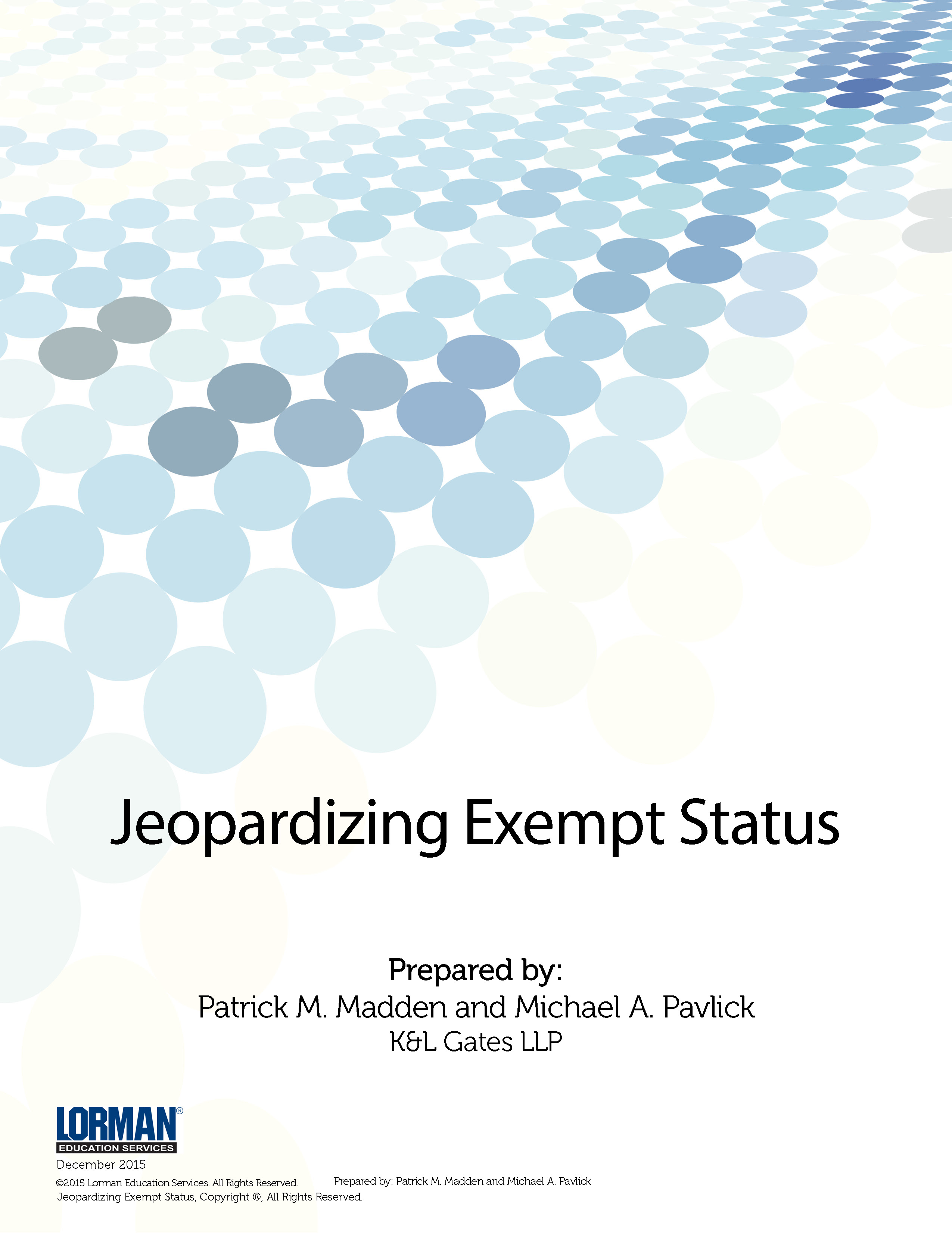 Jeopardizing Exempt Status