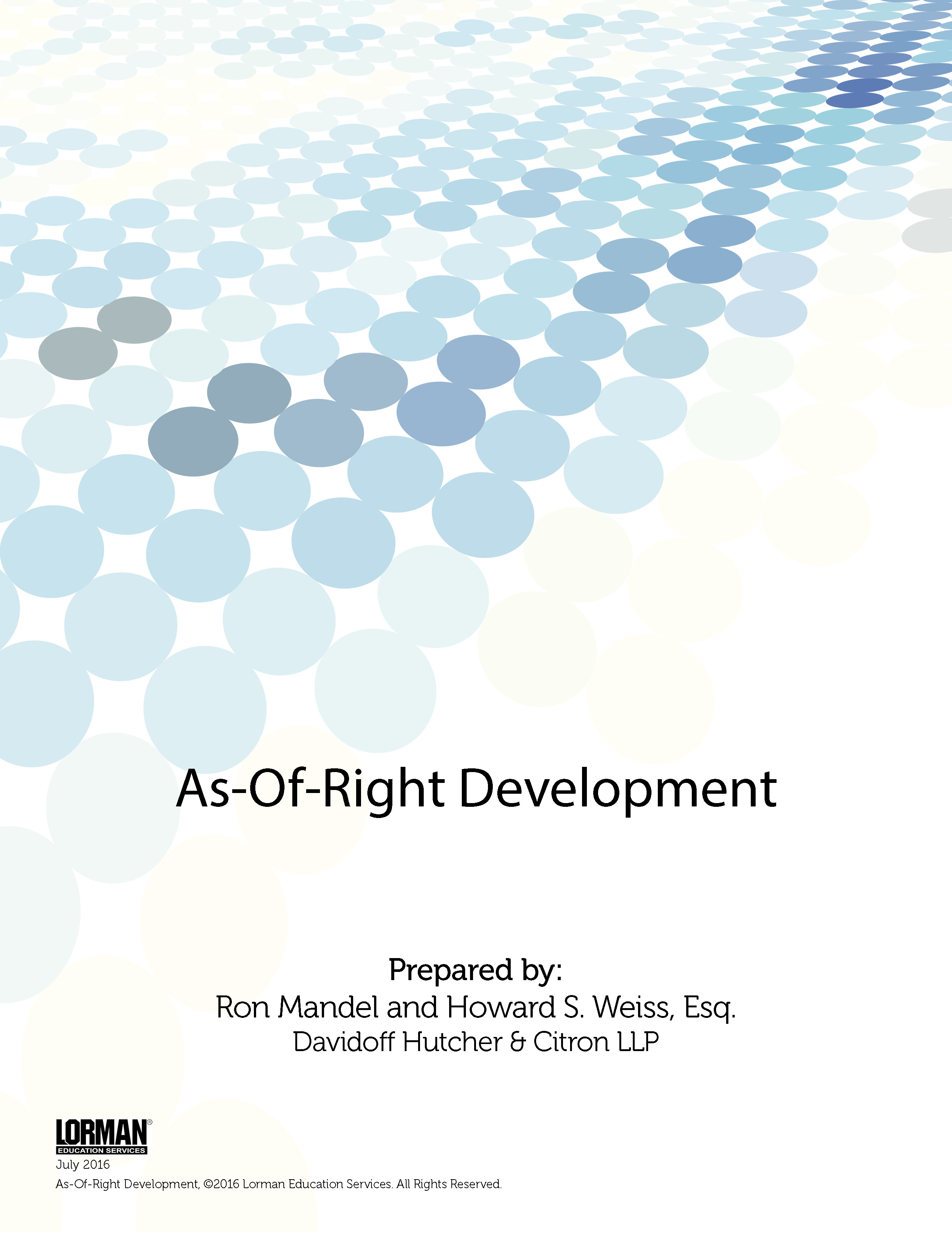 As-Of-Right Development