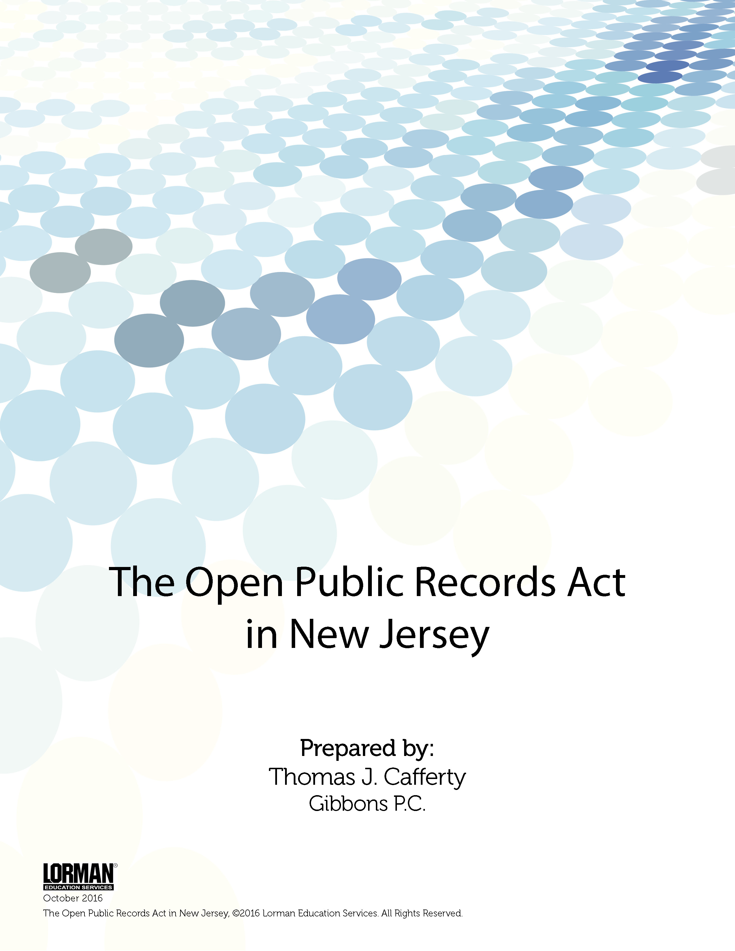 The Open Public Records Act  in New Jersey