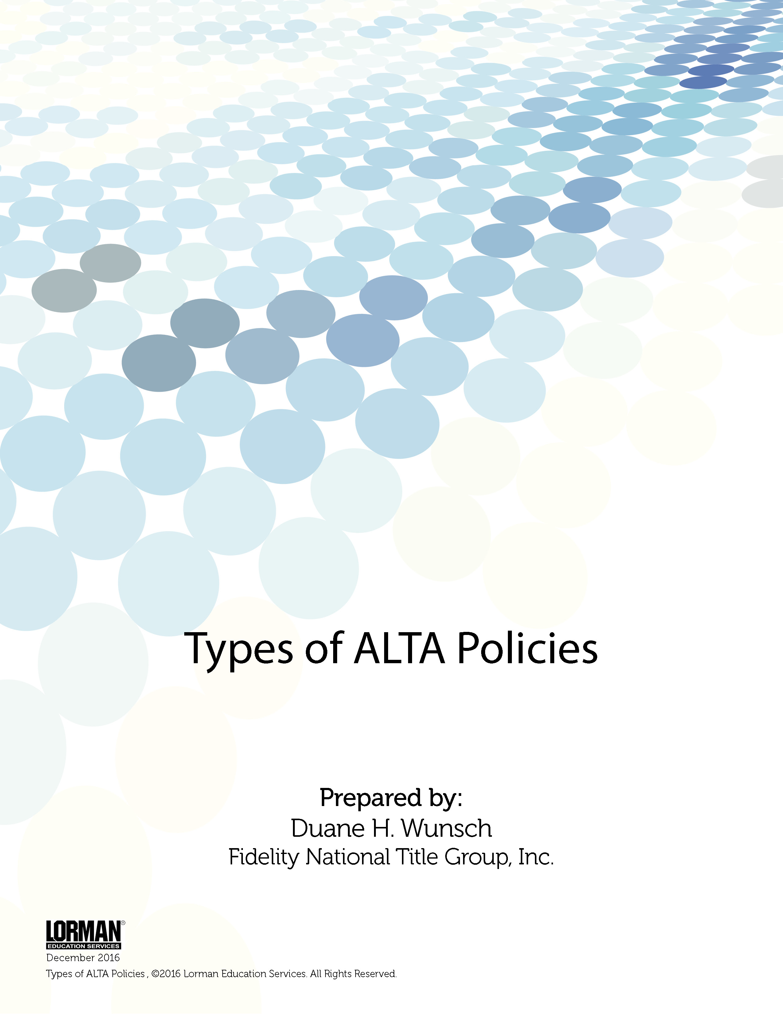 Types of ALTA Policies