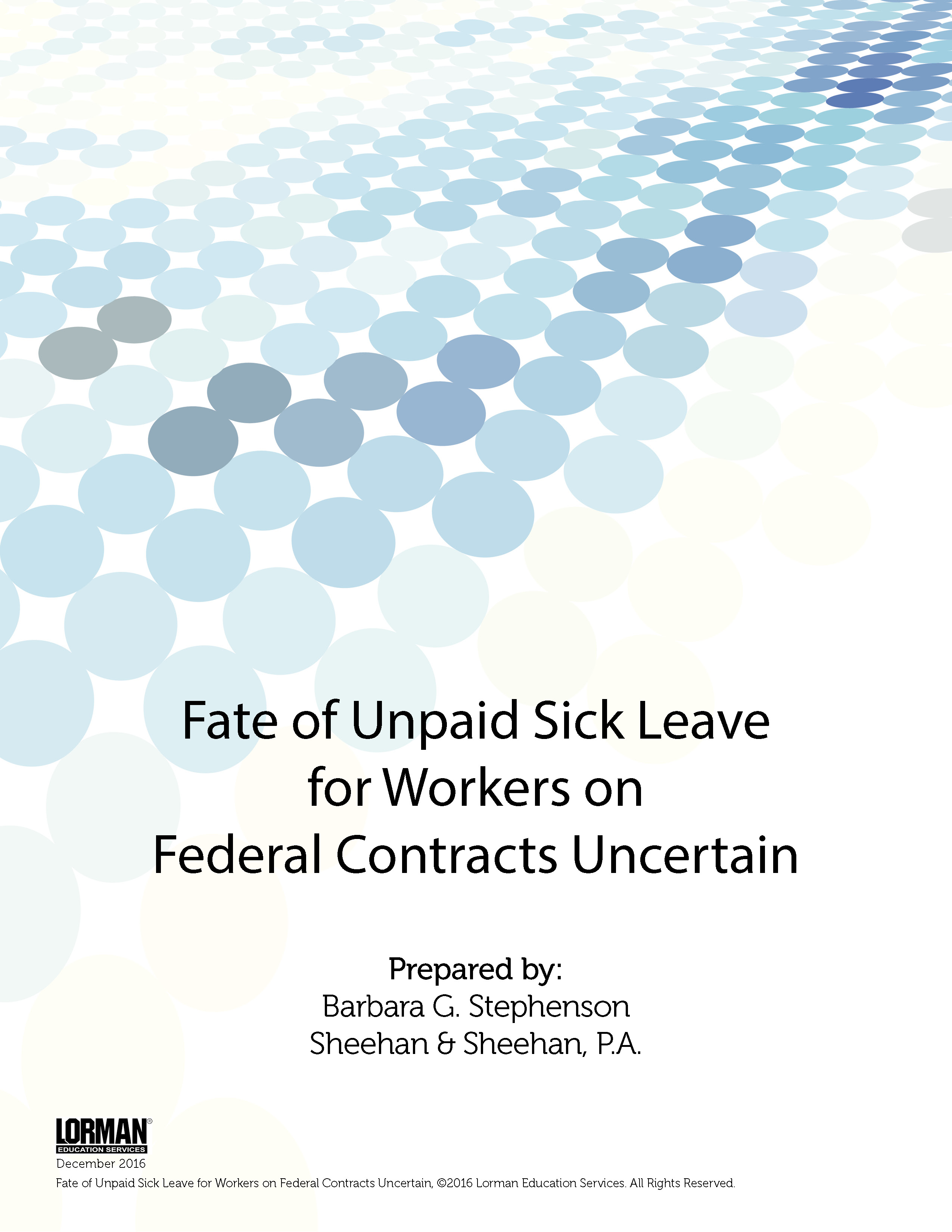 Fate of Unpaid Sick Leave for Workers on Federal Contracts Uncertain