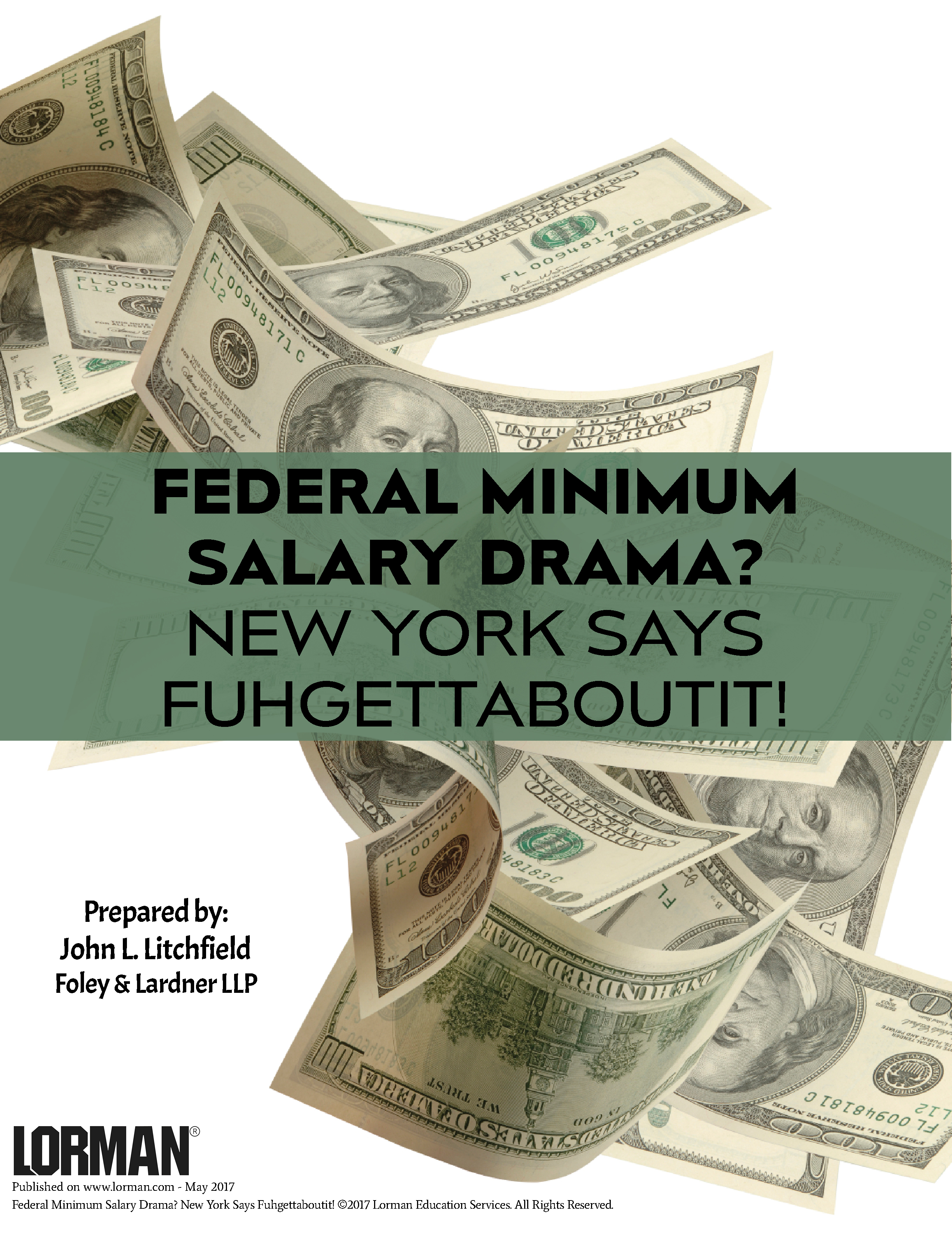 Federal Minimum Salary Drama?  New York Says Fuhgettaboutit!