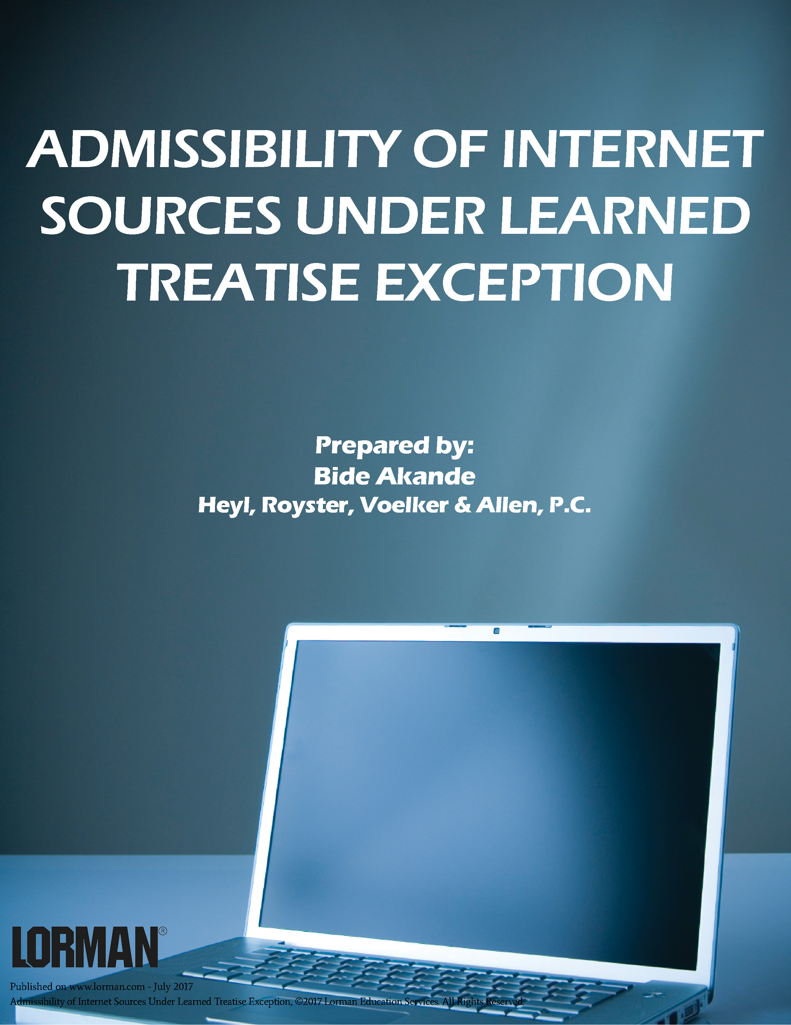 Admissibility of Internet Sources Under Learned Treatise Exception