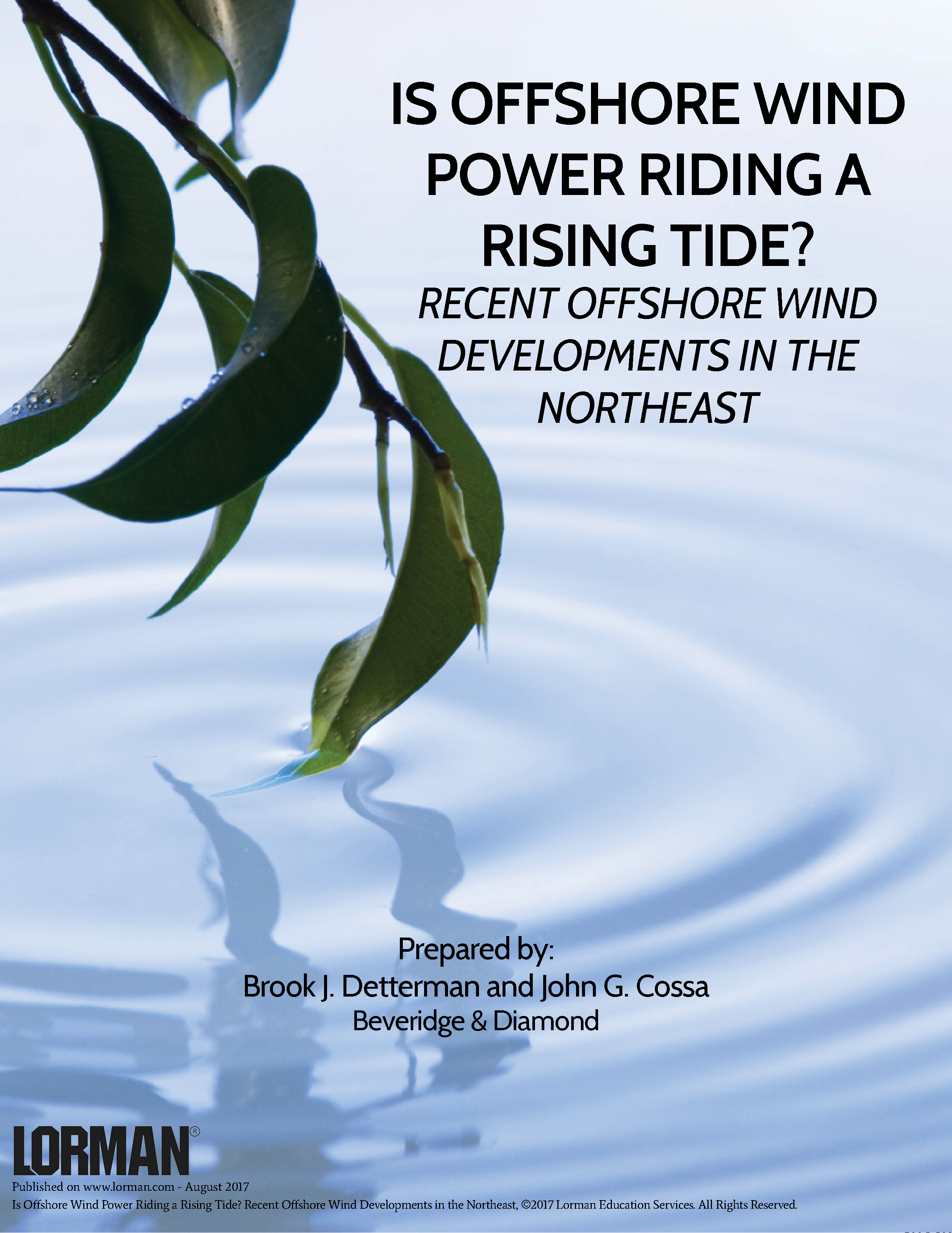 Is Offshore Wind Power Riding a Rising Tide? Recent Offshore Wind Developments in the Northeast