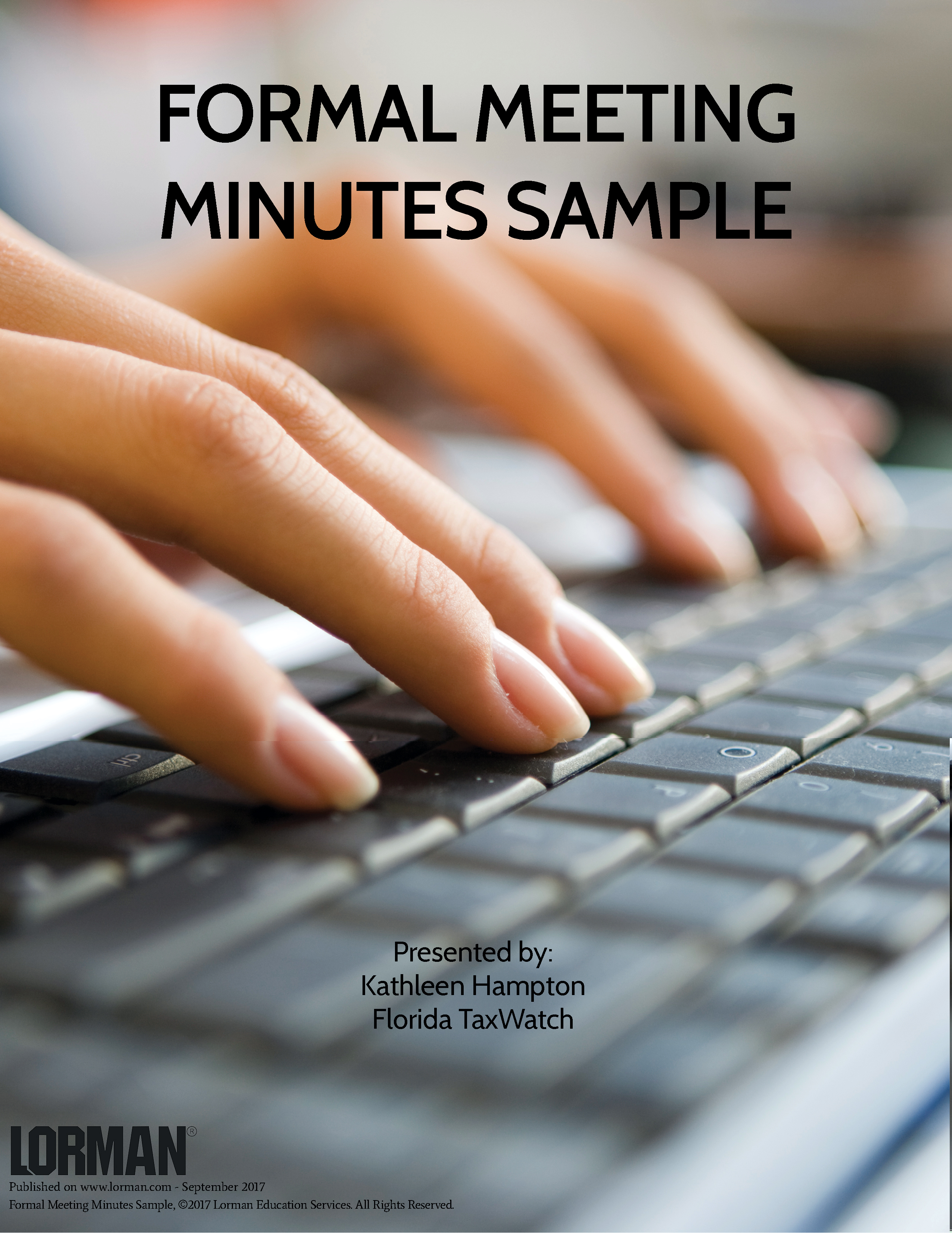 Formal Meeting Minutes Sample