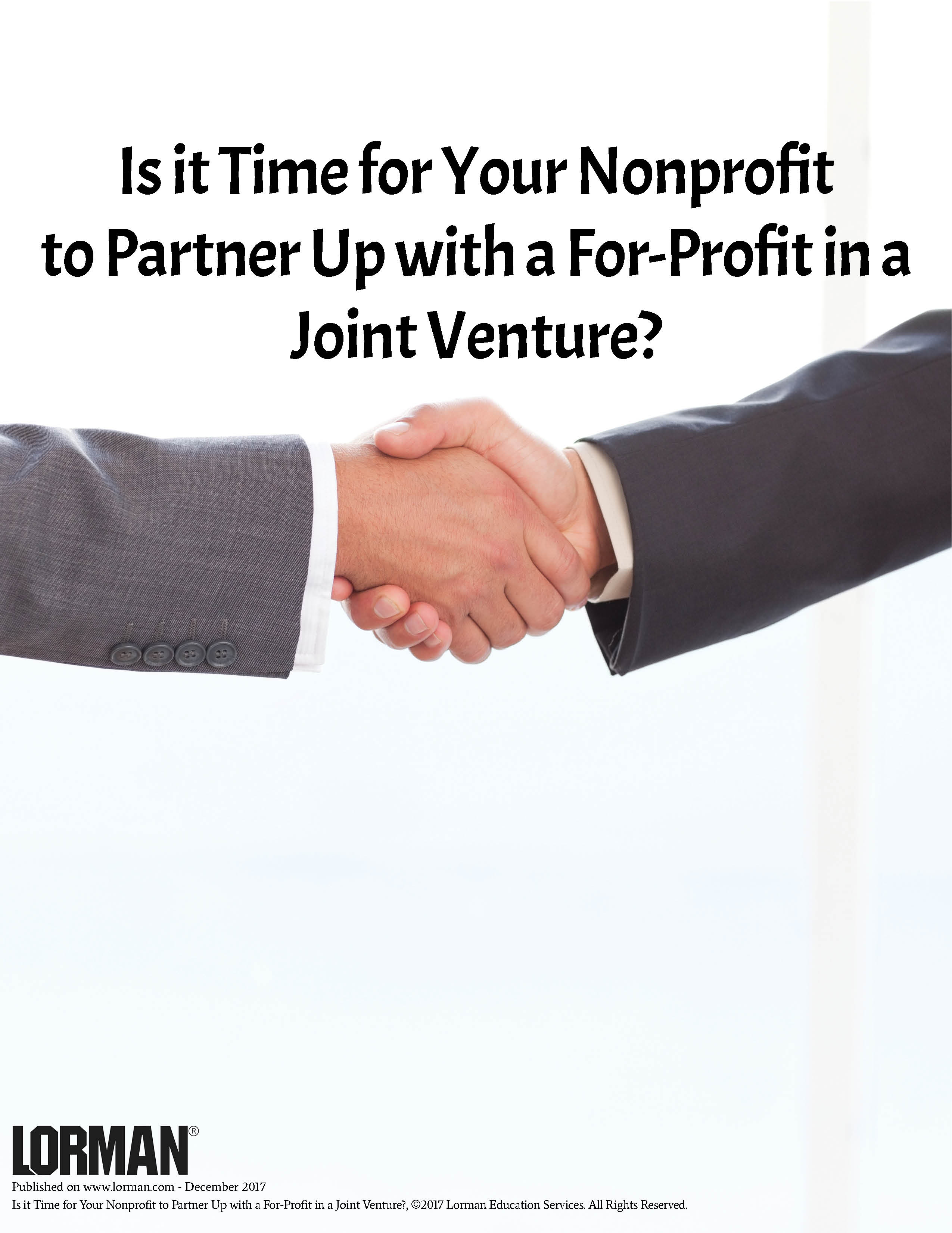 Is it Time for Your Nonprofit to Partner Up with a For-Profit in a Joint Venture?