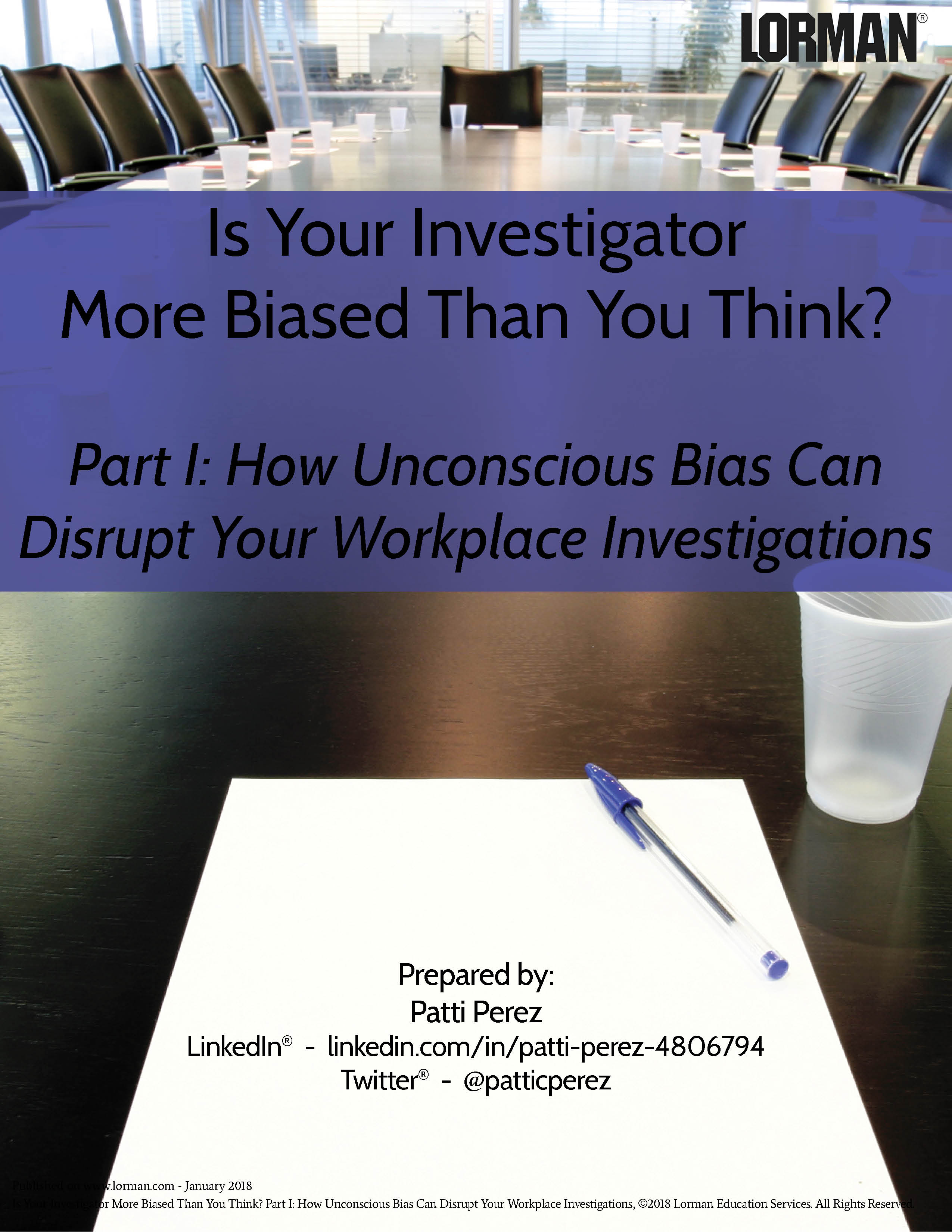 Is Your Investigator More Biased Than You Think? Part I