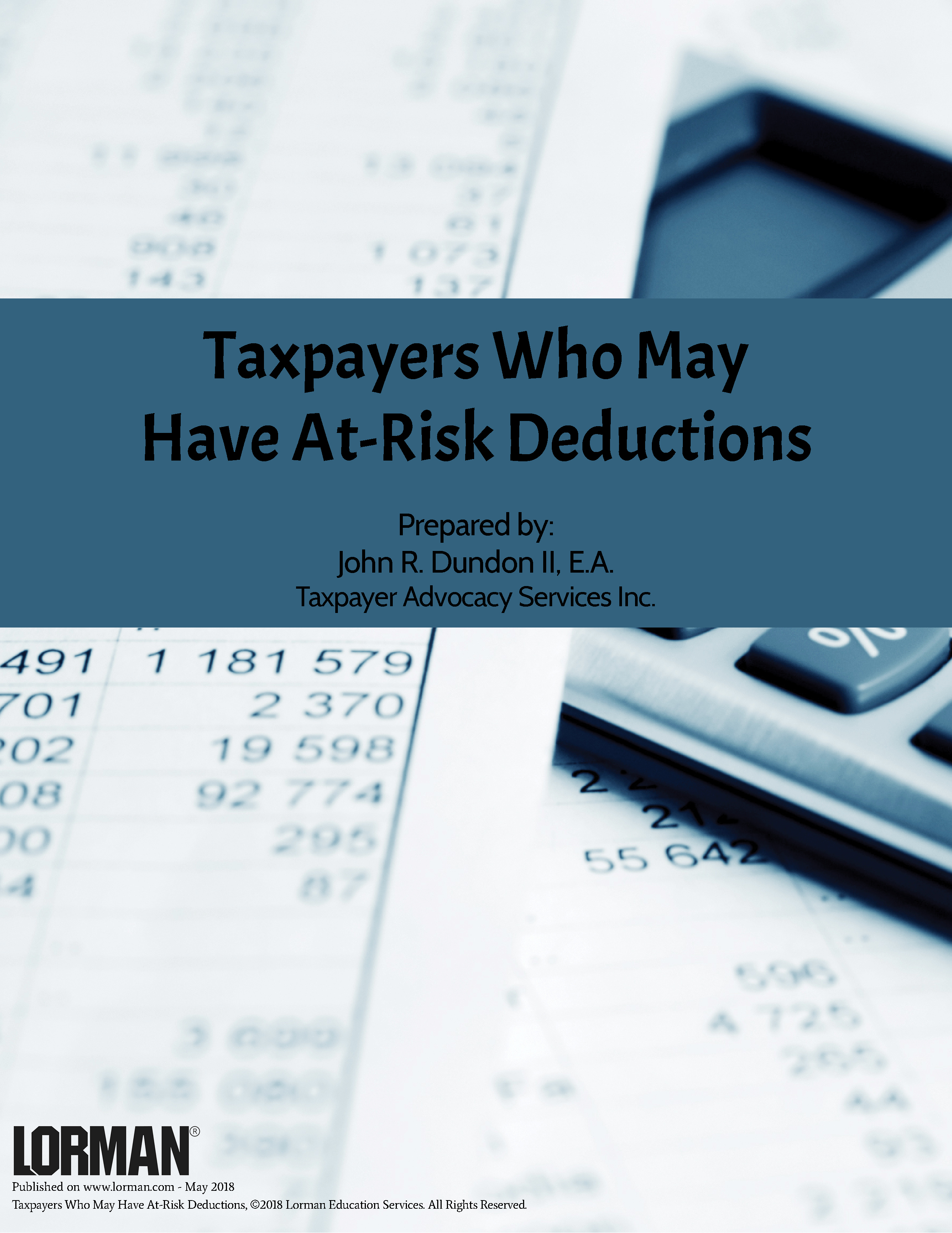 Taxpayers Who May Have At-Risk Deductions