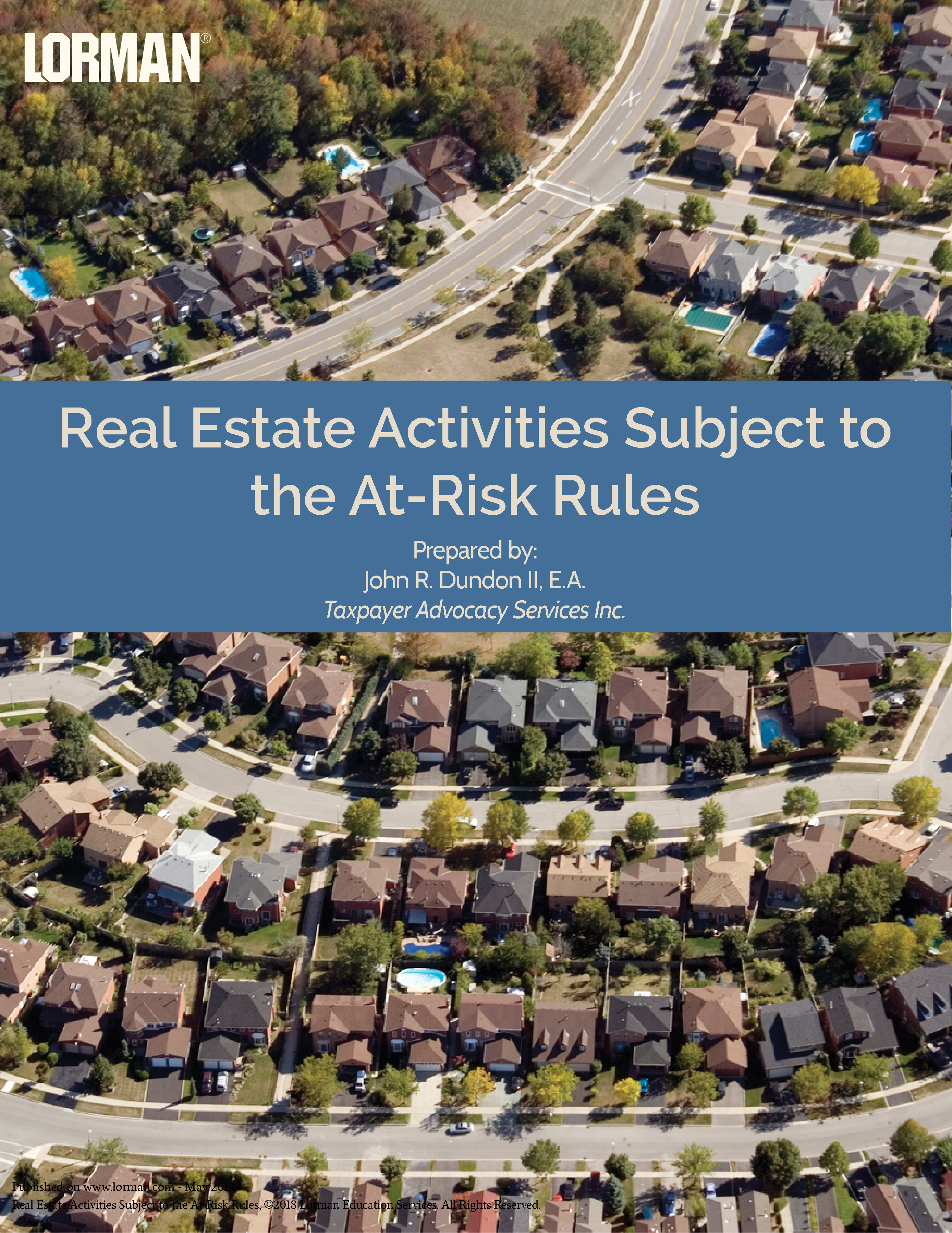 Real Estate Activities Subject to the At-Risk Rules
