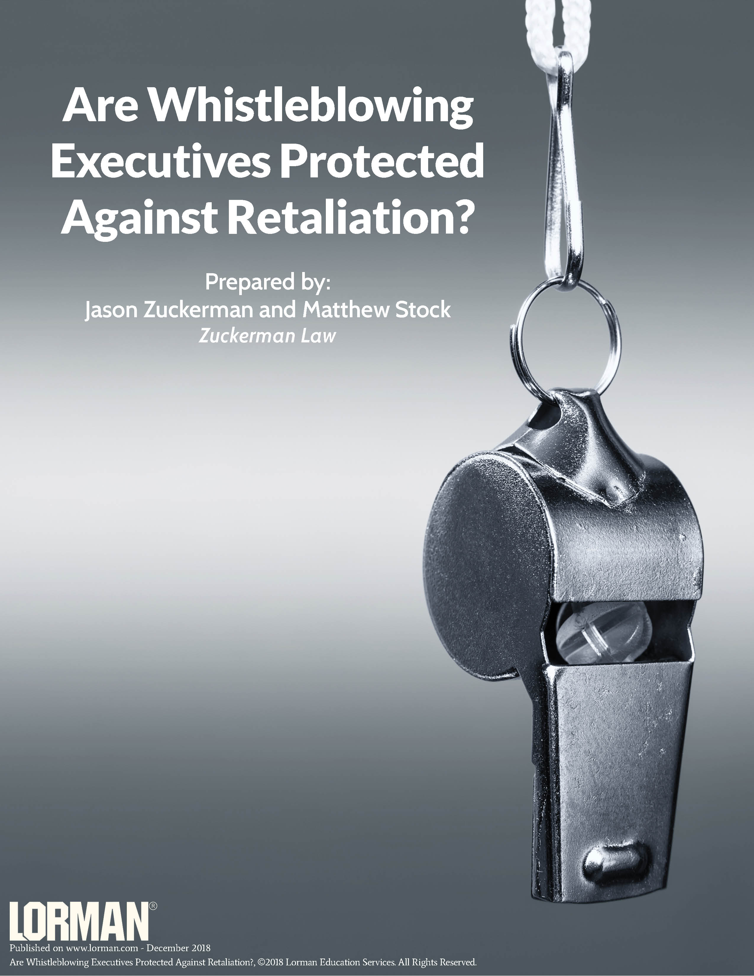 Are Whistleblowing Executives Protected Against Retaliation?