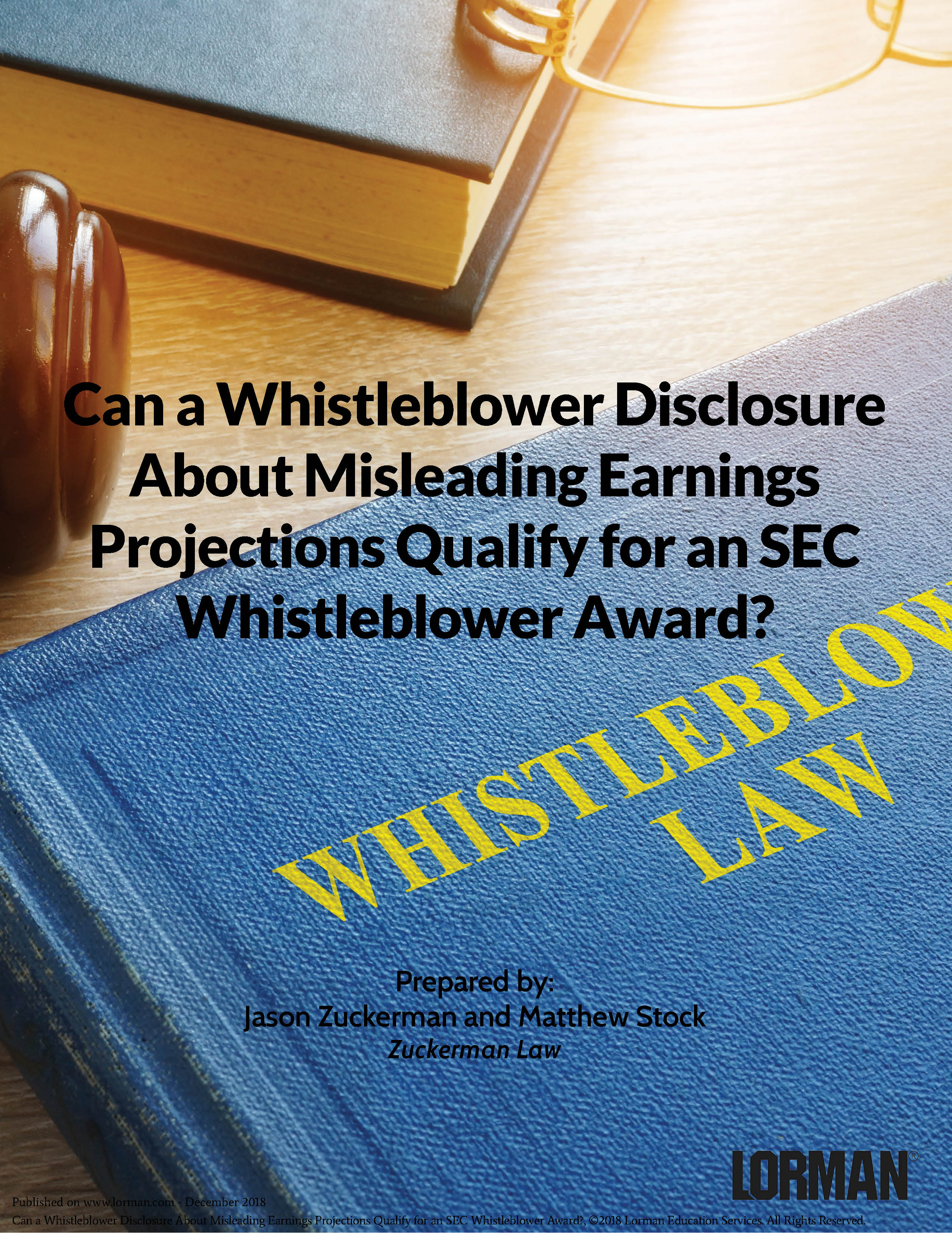Can Disclosure About Misleading Earnings Projections Qualify for an SEC Whistleblower Award?