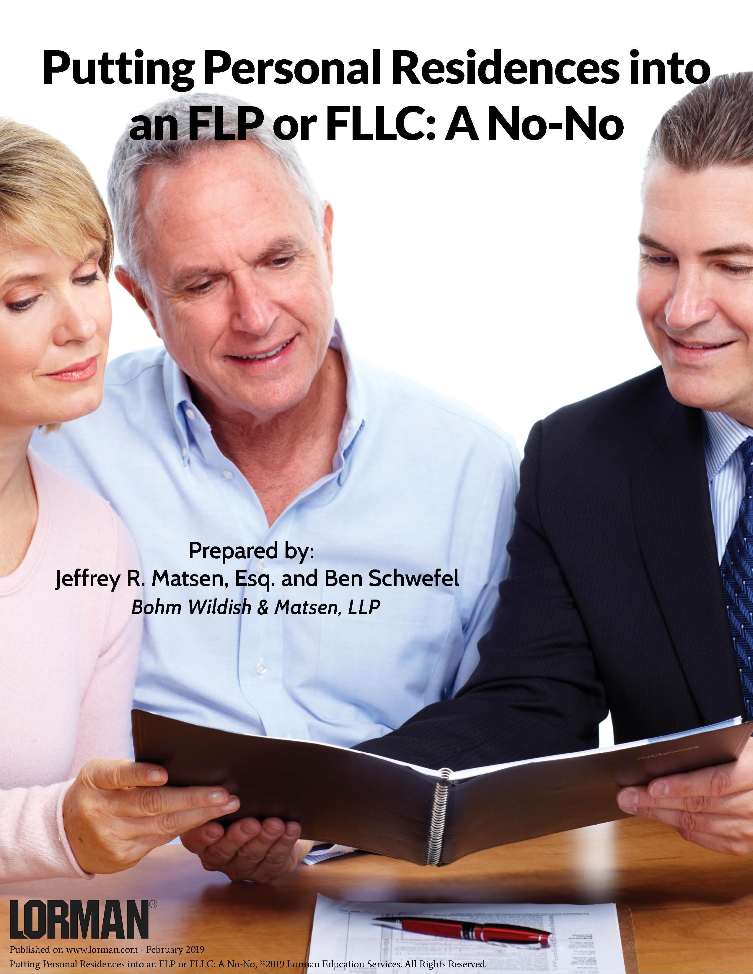 Putting Personal Residences into an FLP or FLLC: A No-No