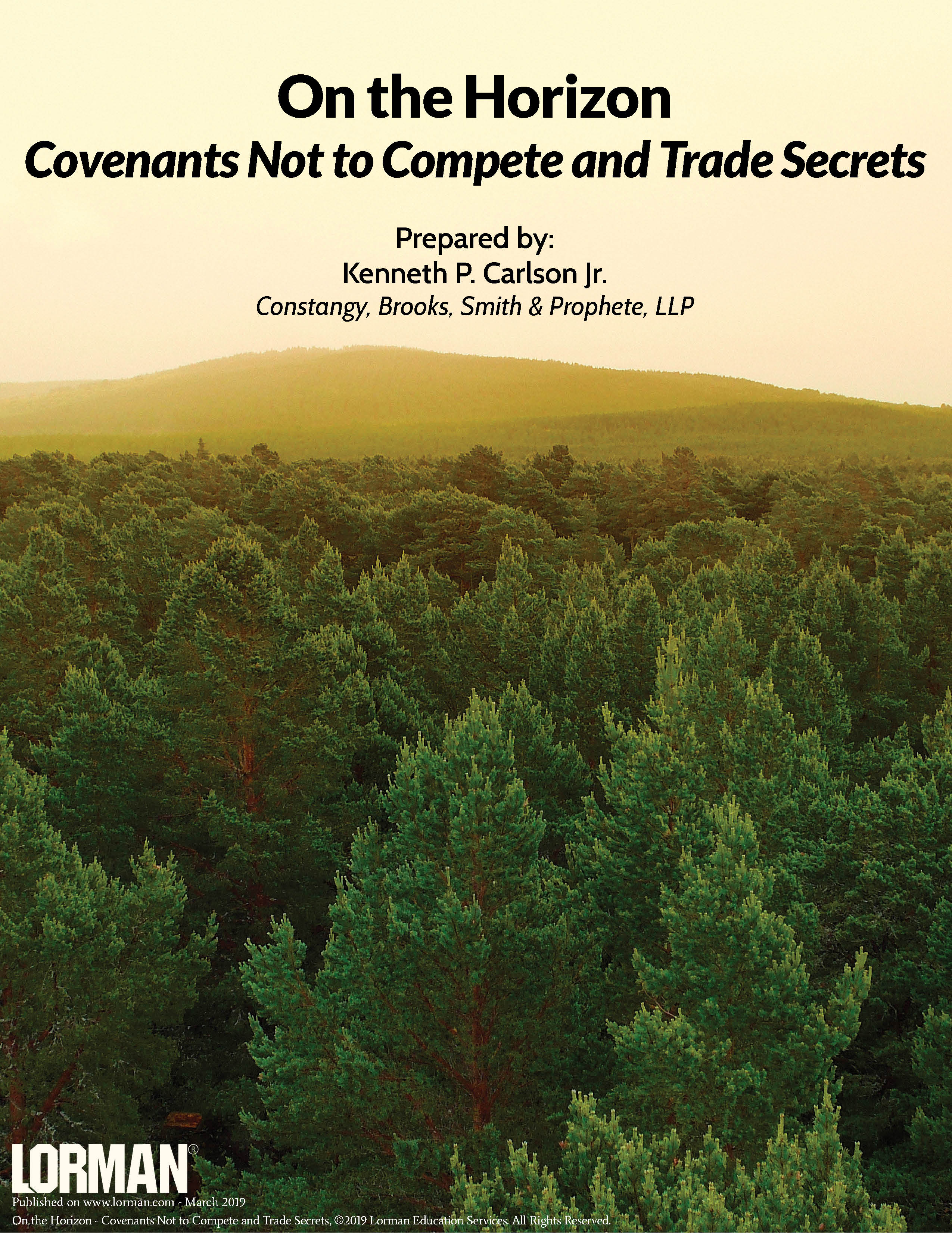 On the Horizon - Covenants Not to Compete and Trade Secrets