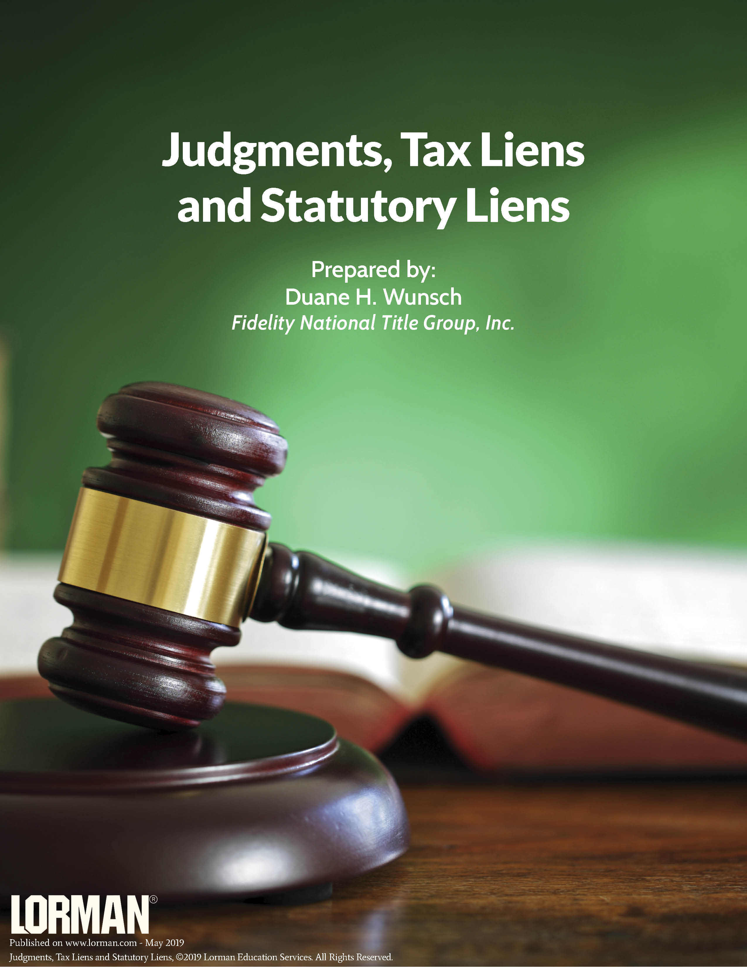 Judgments, Tax Liens and Statutory Liens