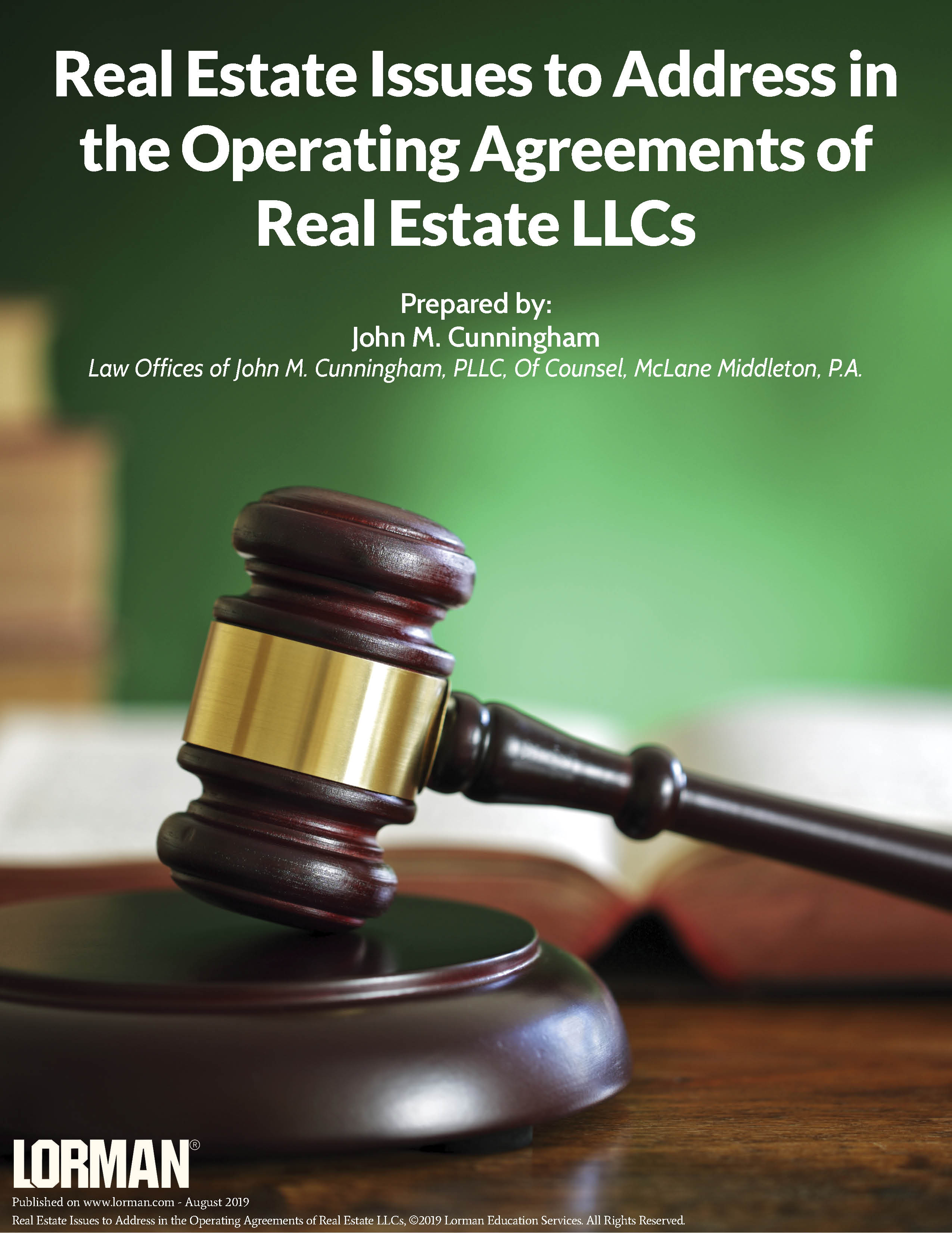 Real Estate Issues to Address in the Operating Agreements of Real Estate LLCs