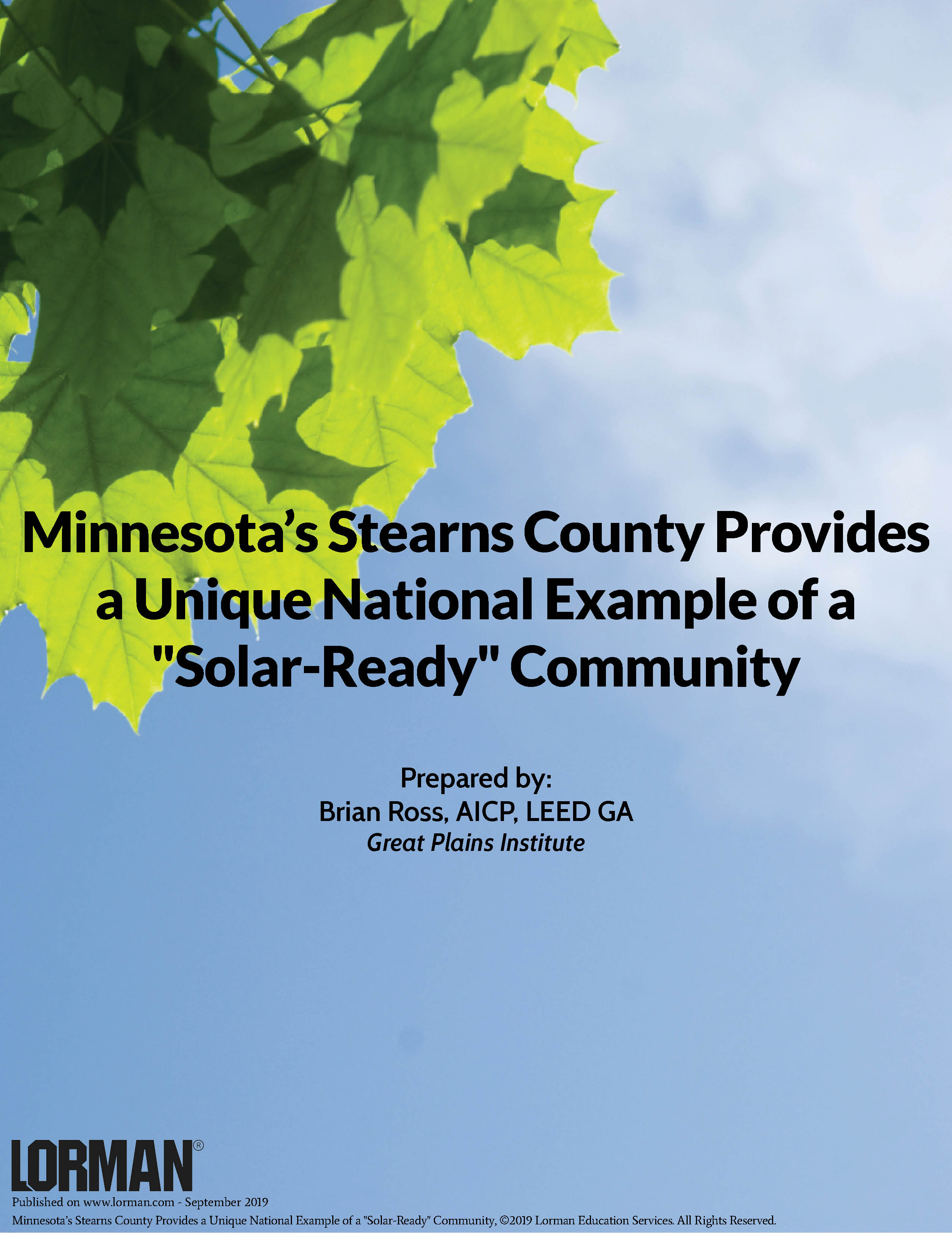 Minnesota’s Stearns County Provides a Unique National Example of a 