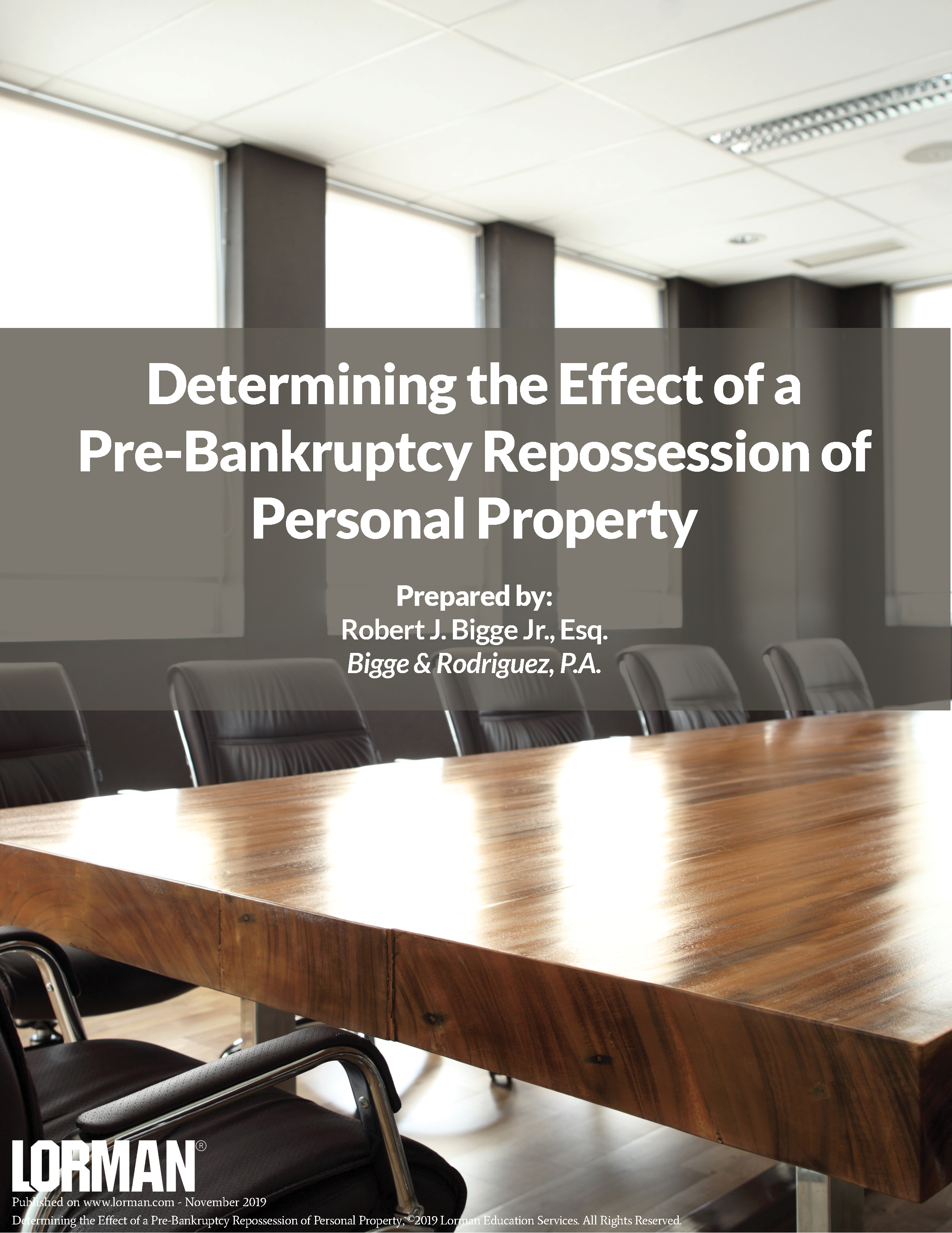 Determining the Effect of a Pre-Bankruptcy Repossession of Personal Property