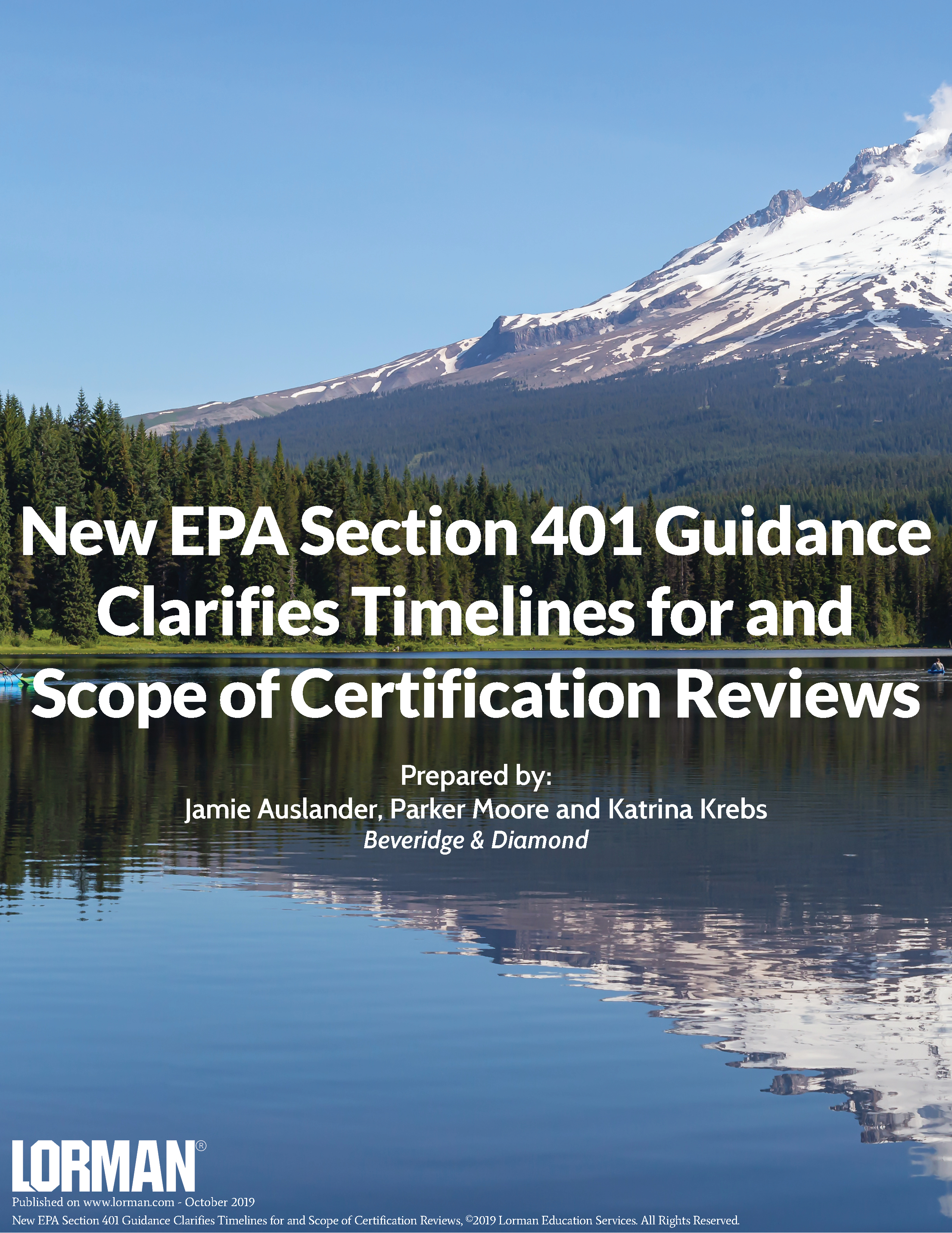 New EPA Section 401 Guidance Clarifies Timelines for and Scope of Certification Reviews