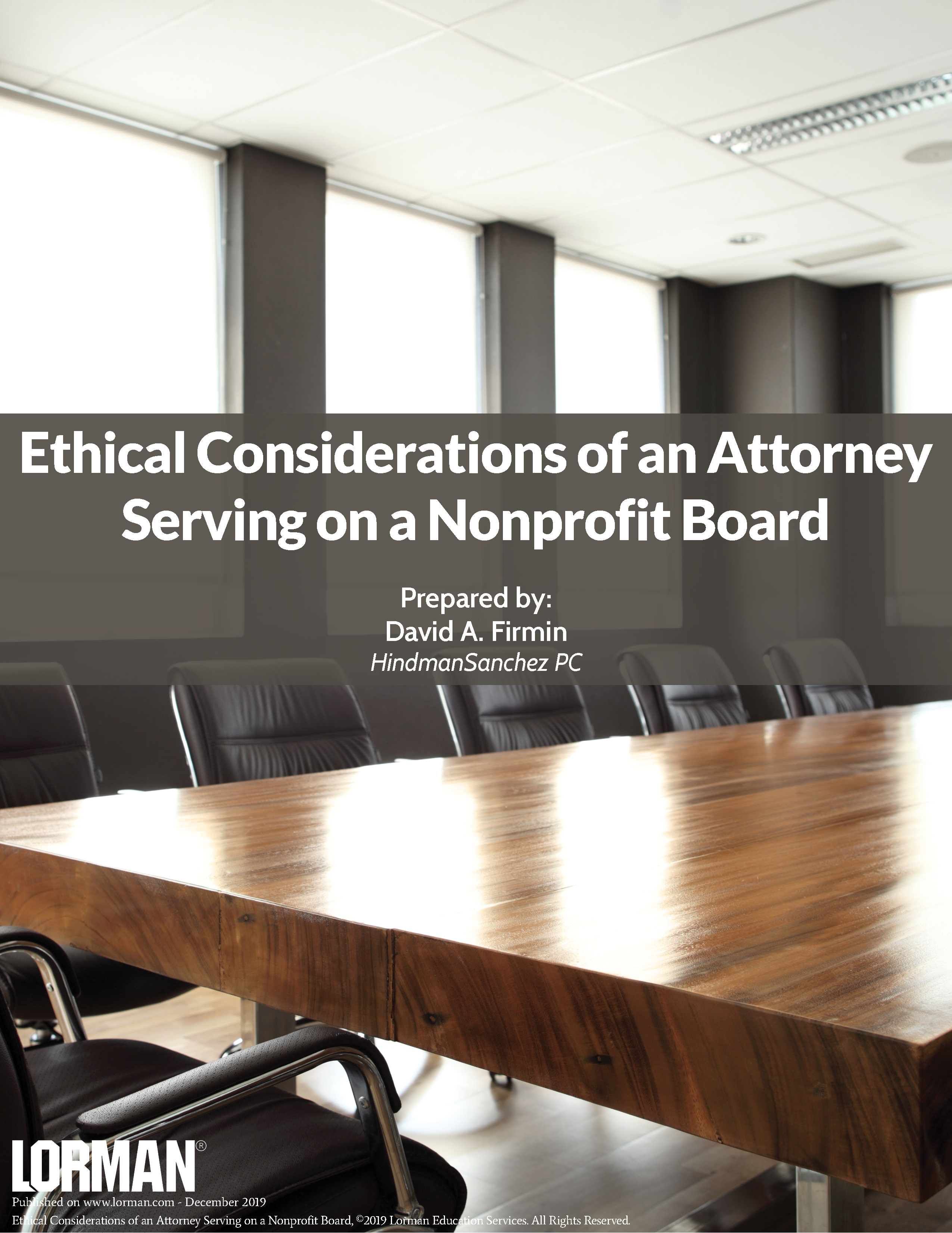 Ethical Considerations of an Attorney Serving on a Nonprofit Board