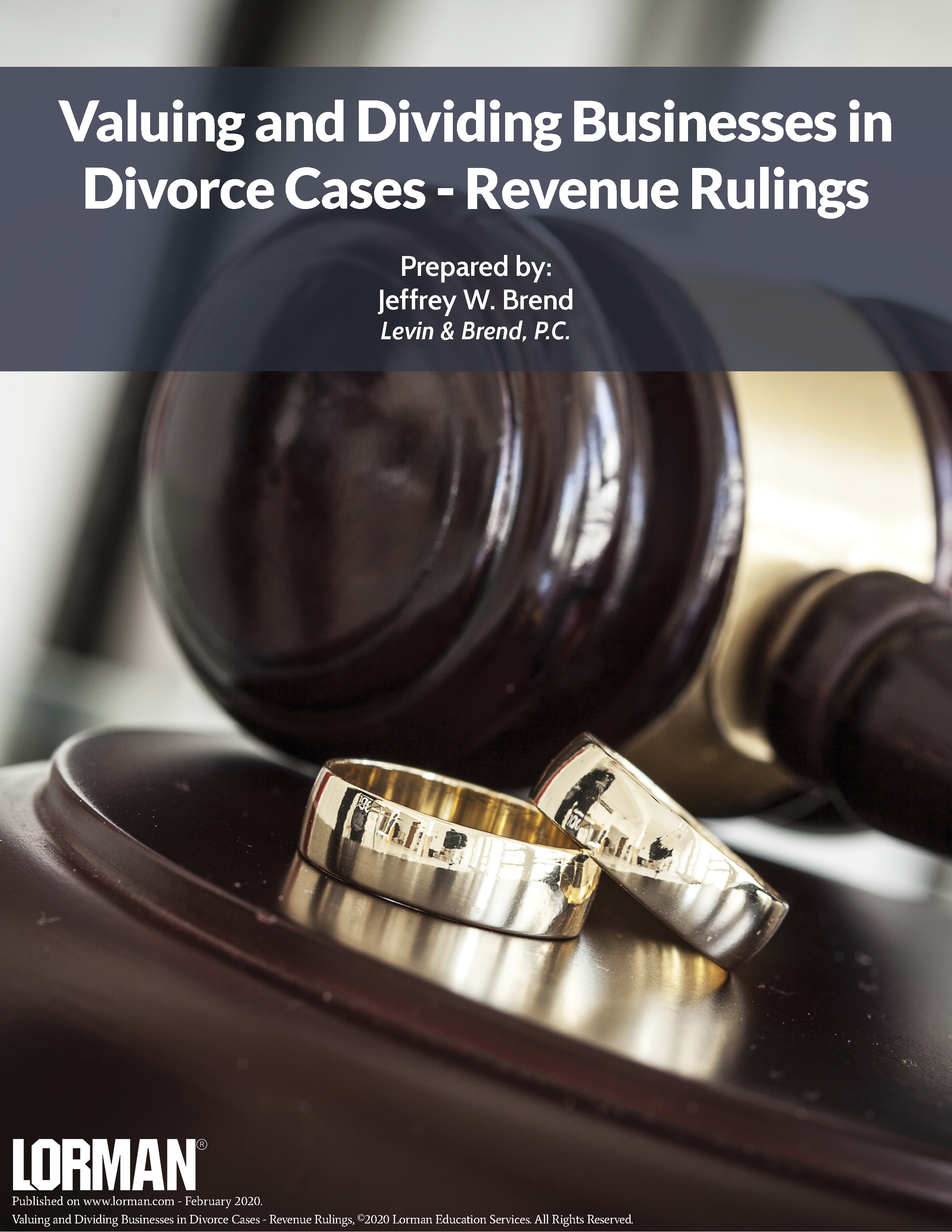 Valuing and Dividing Businesses in Divorce Cases - Revenue Rulings