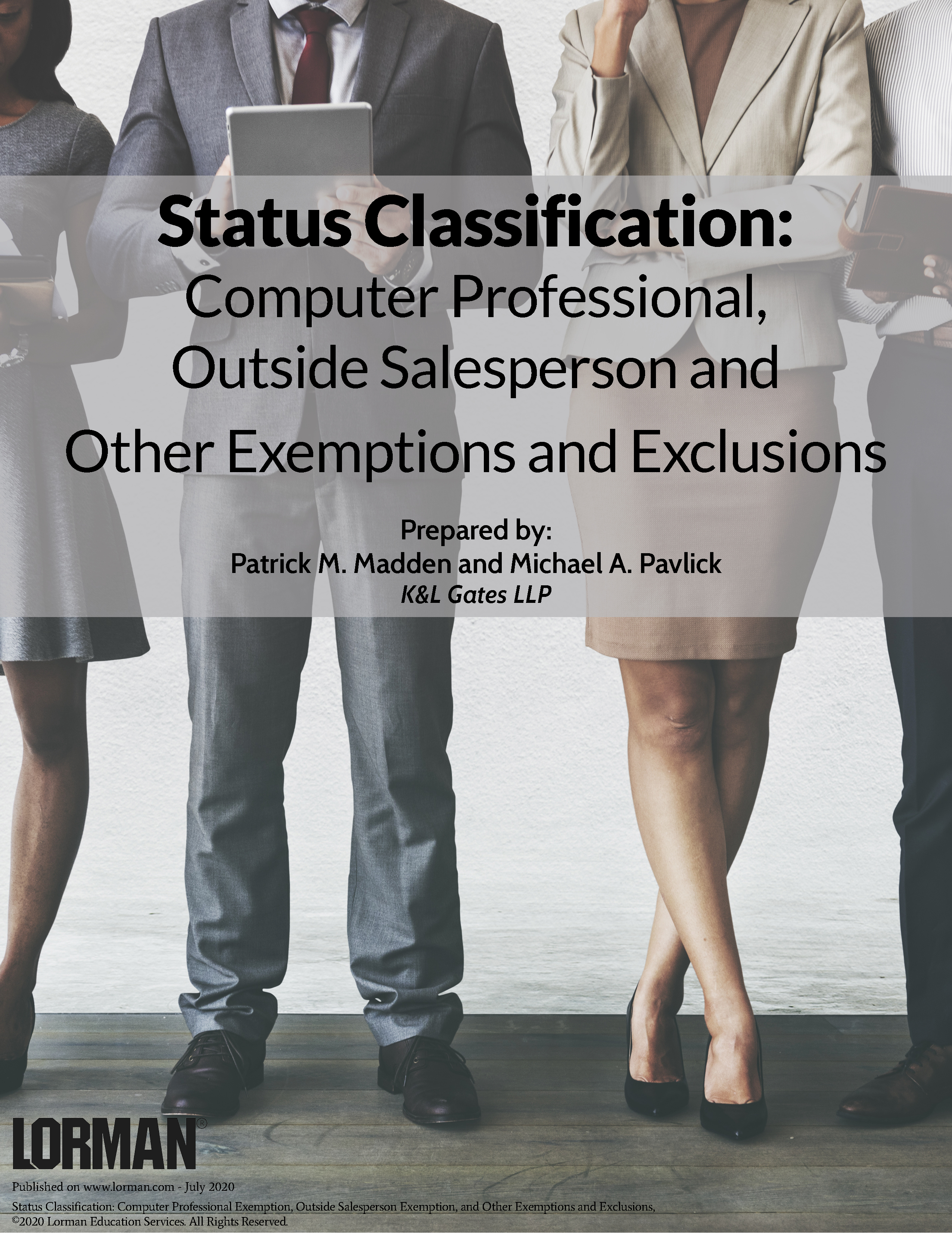 Status Classification: Computer Professional, Outside Salesperson & Other Exemptions & Exclusions