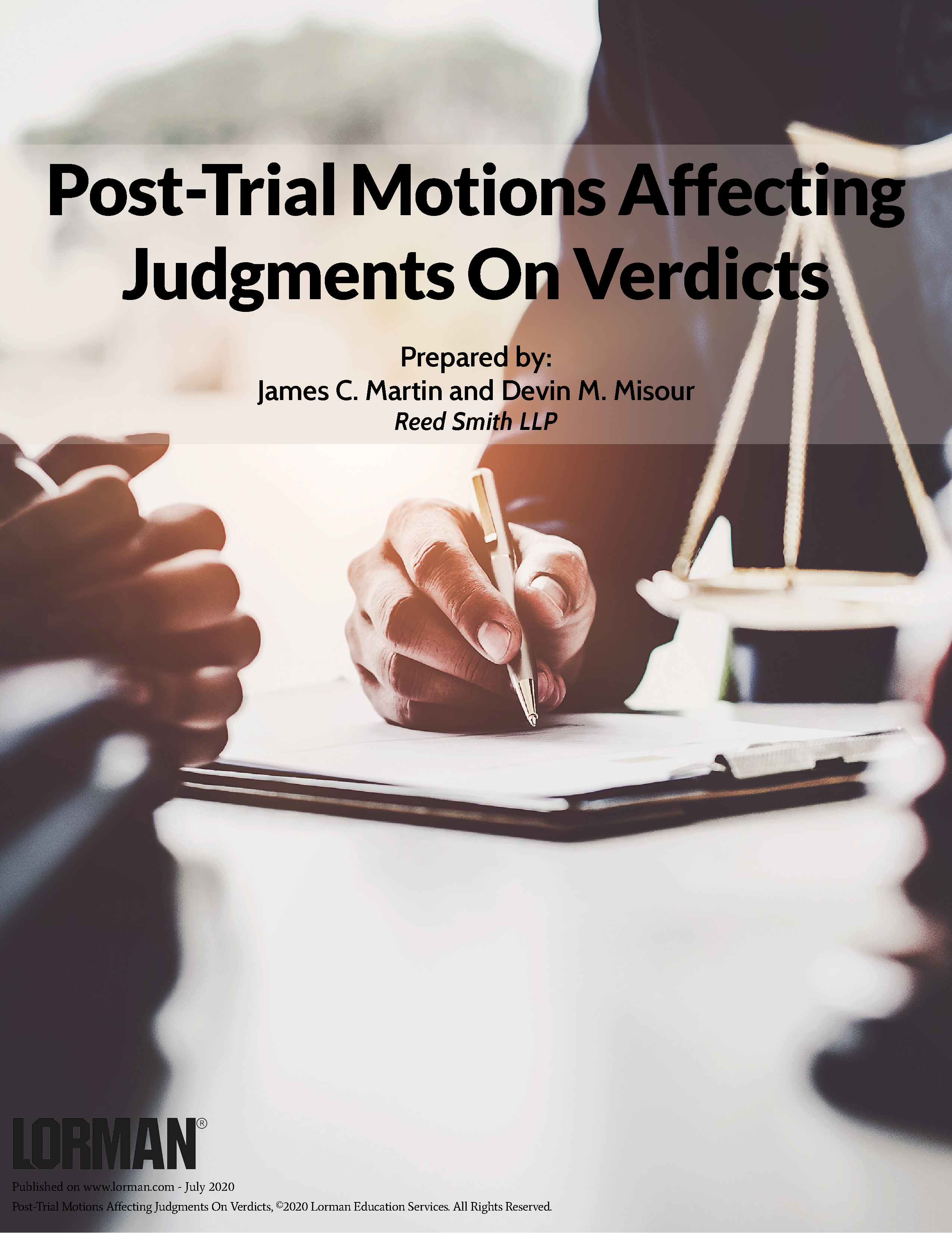 Post-Trial Motions Affecting Judgments on Verdicts