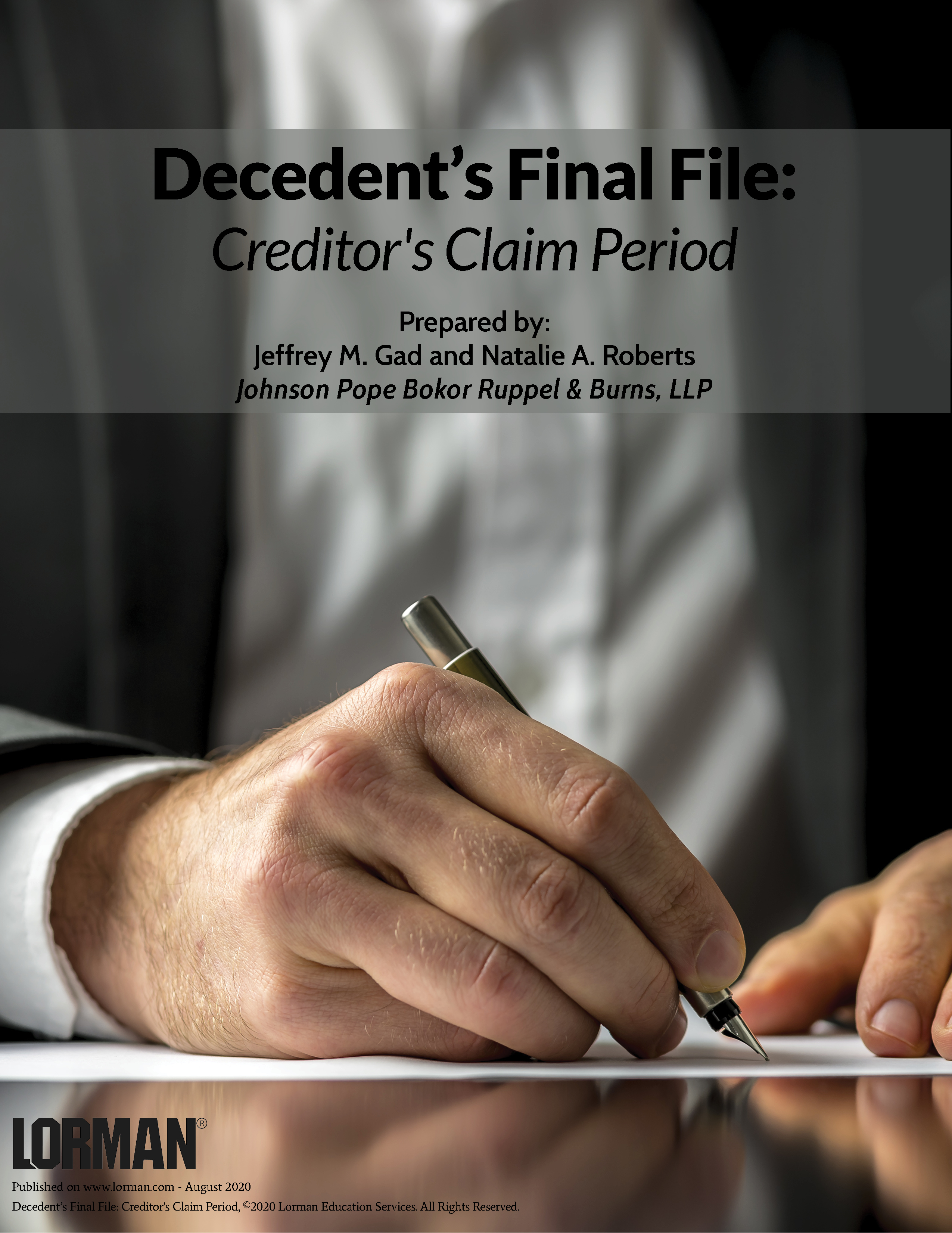 Decedent’s Final File: Creditor's Claim Period