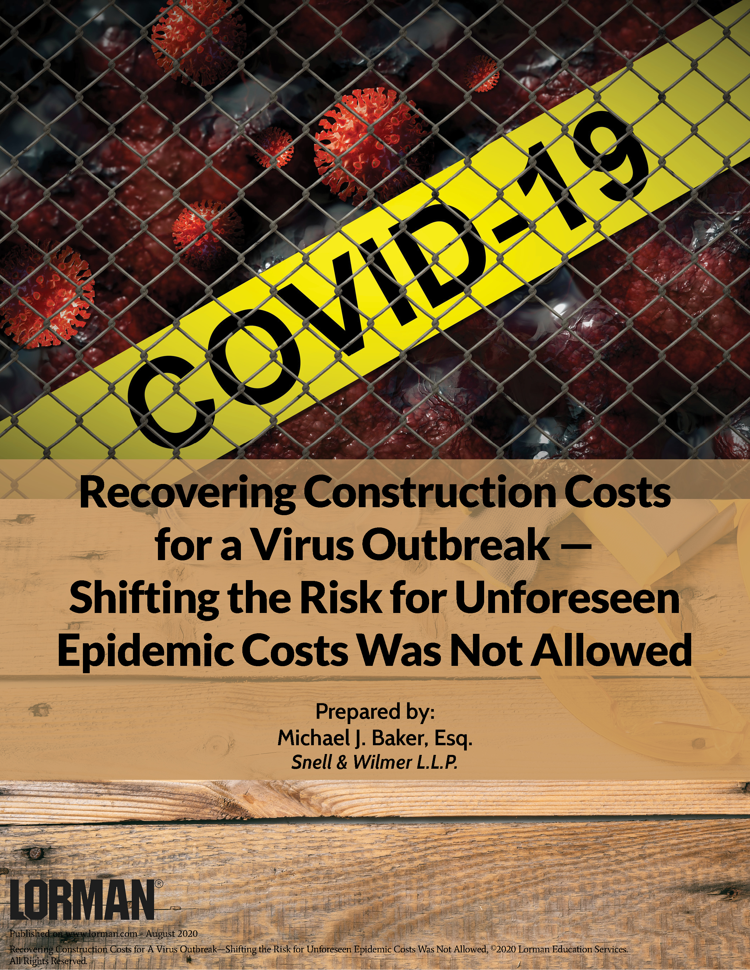 Recovering Construction Costs for A Virus Outbreak
